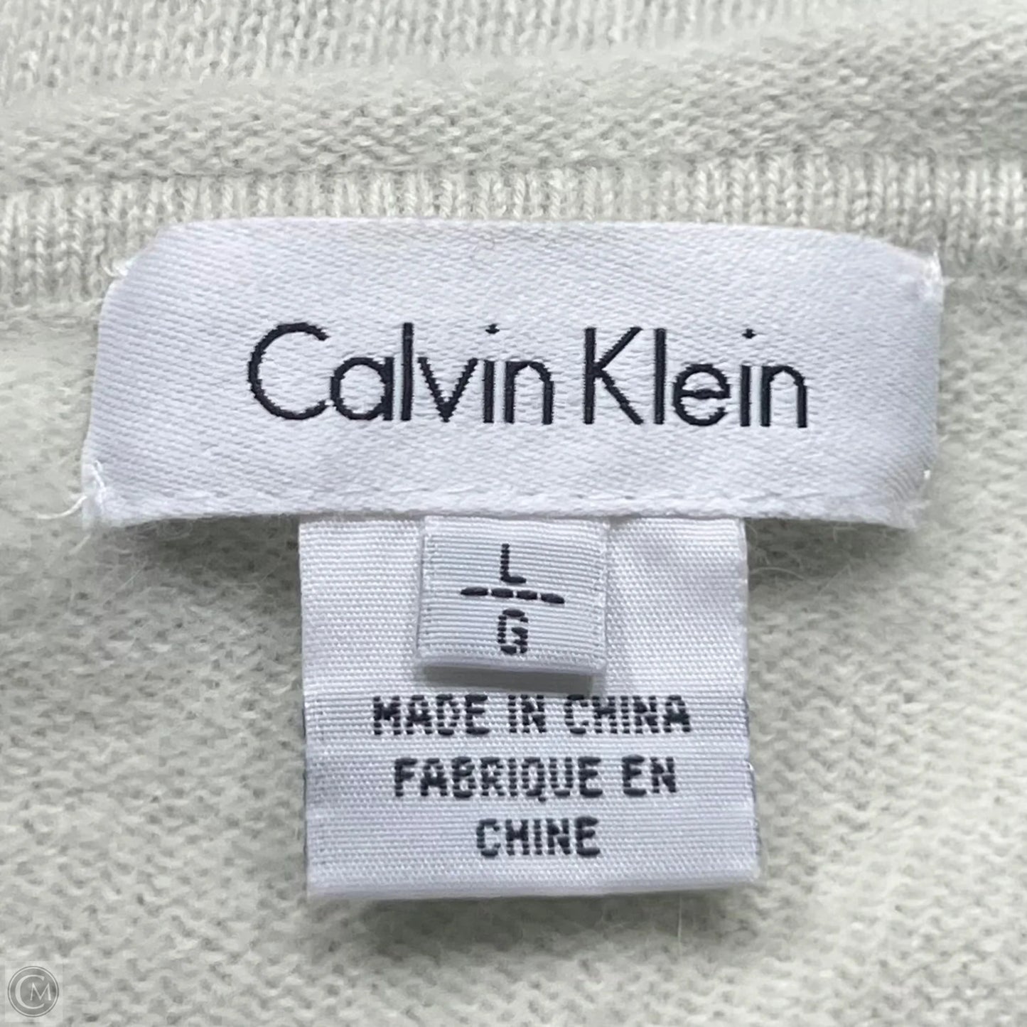 Sweater Cardigan By Calvin Klein In Green, Size: L