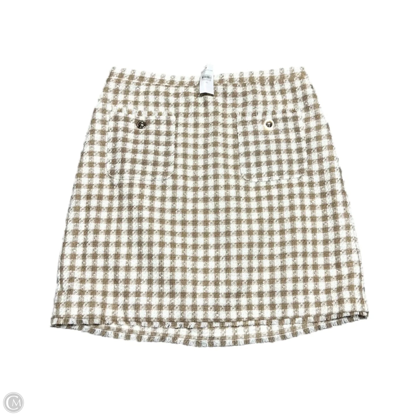Skirt Mini & Short By Ann Taylor In Brown & Cream, Size: 10