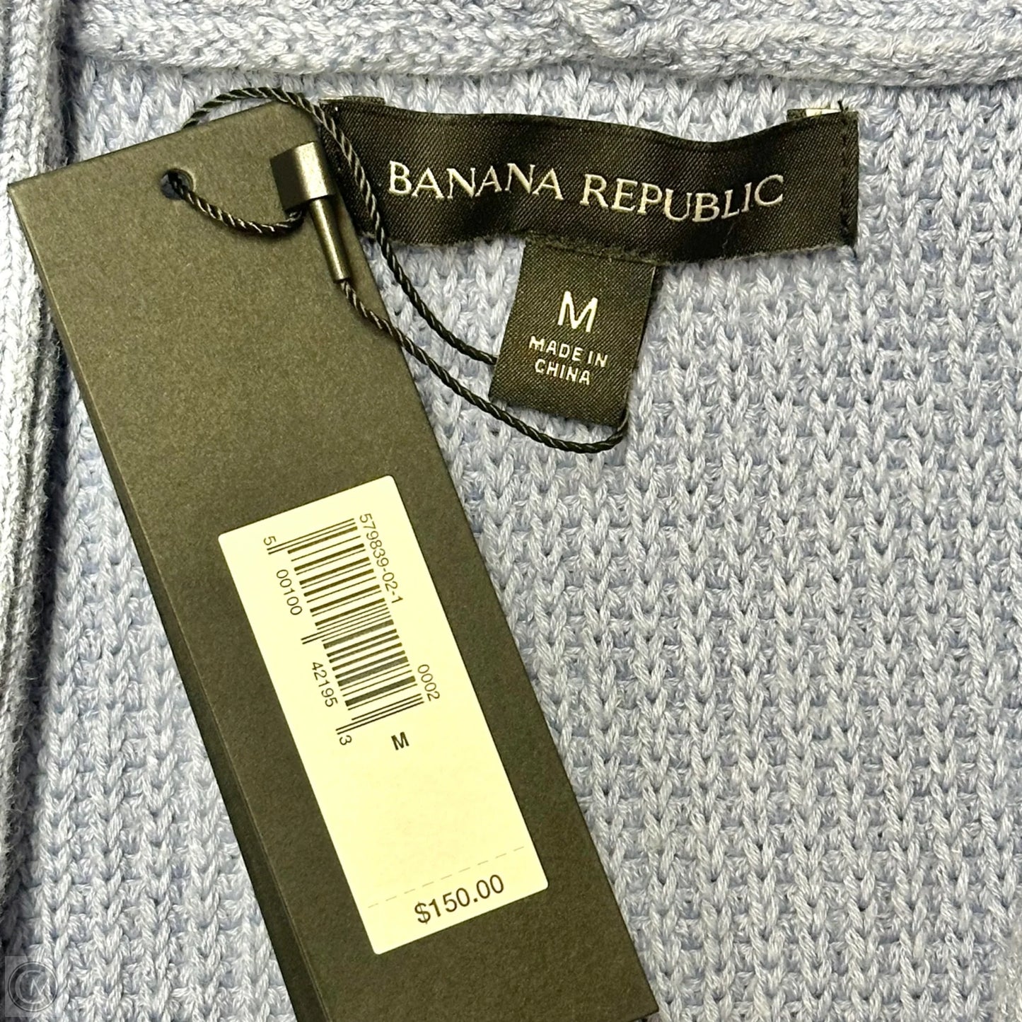 Sweater Cardigan By Banana Republic In Blue, Size: M