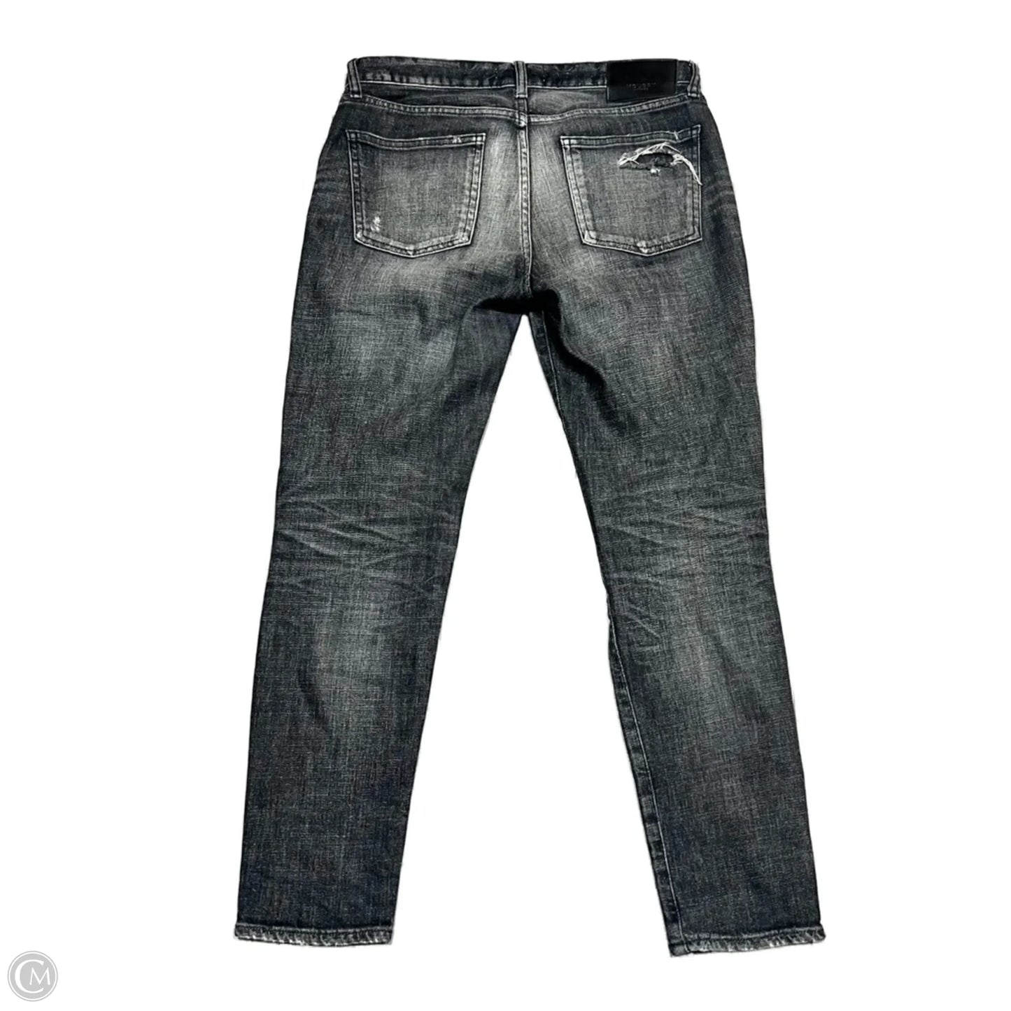 Jeans Straight By Moussy In Grey Denim, Size: 4