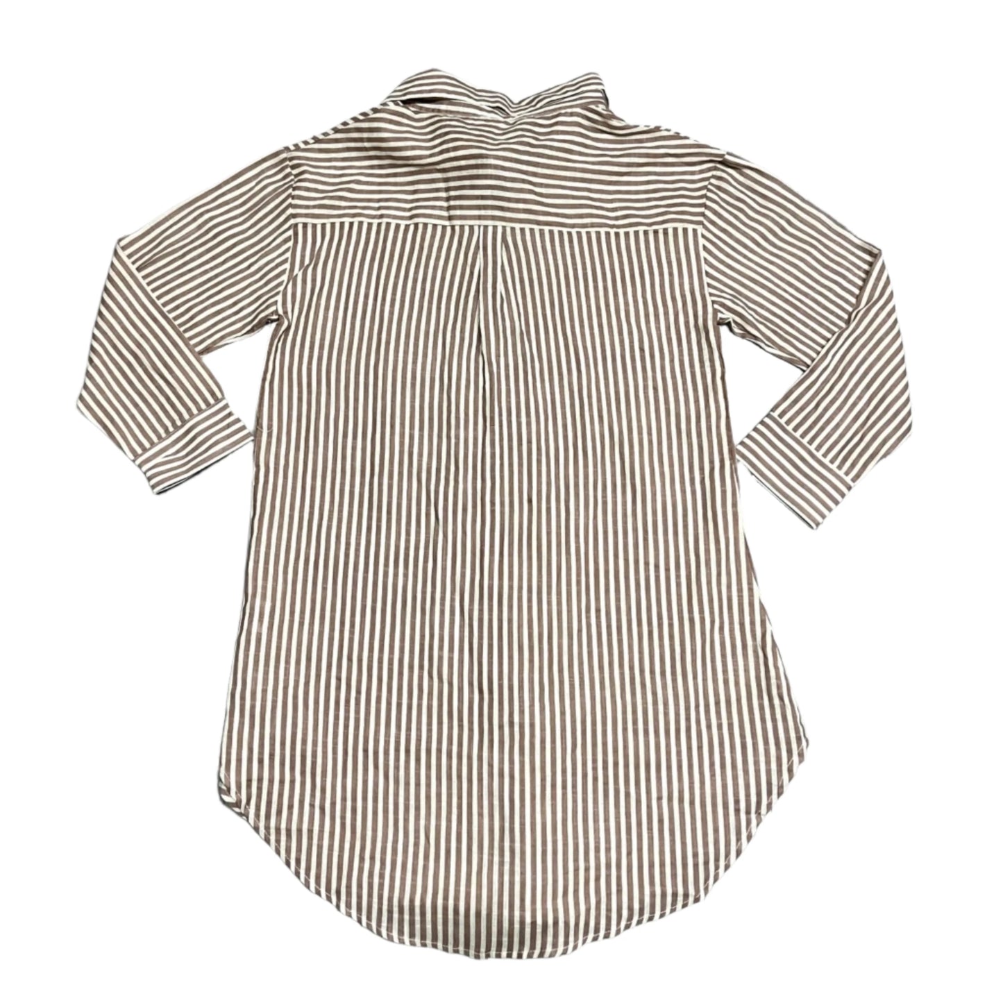Dress Casual Short By Salty Lemon In Brown & Cream, Size: S