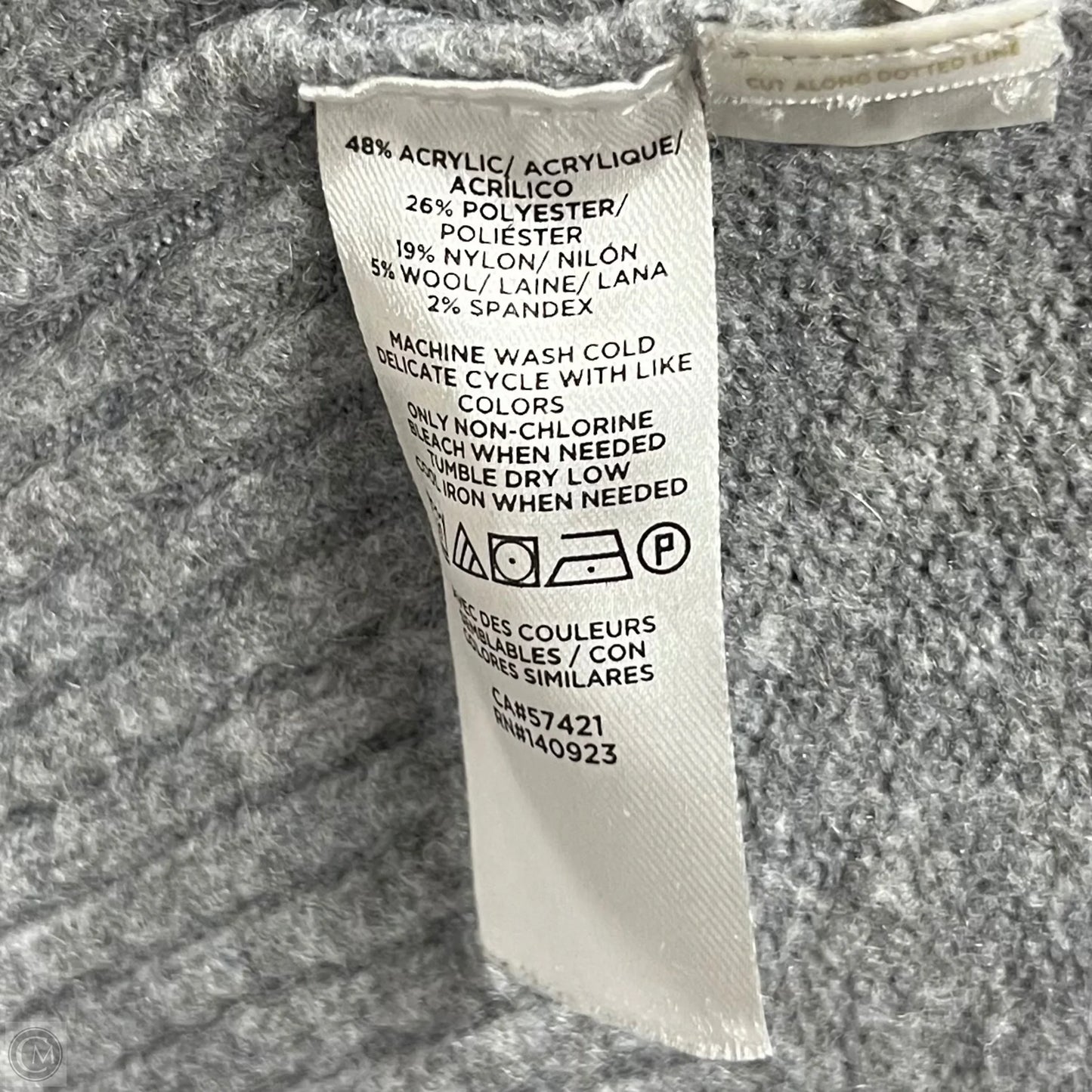 Sweater By Loft In Grey & White, Size: S