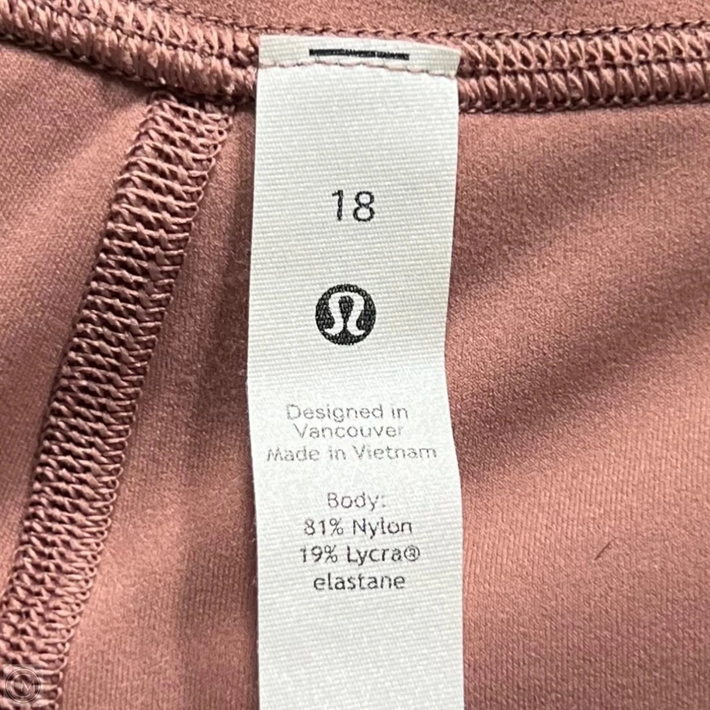 Athletic Capris By Lululemon In Mauve, Size: 18