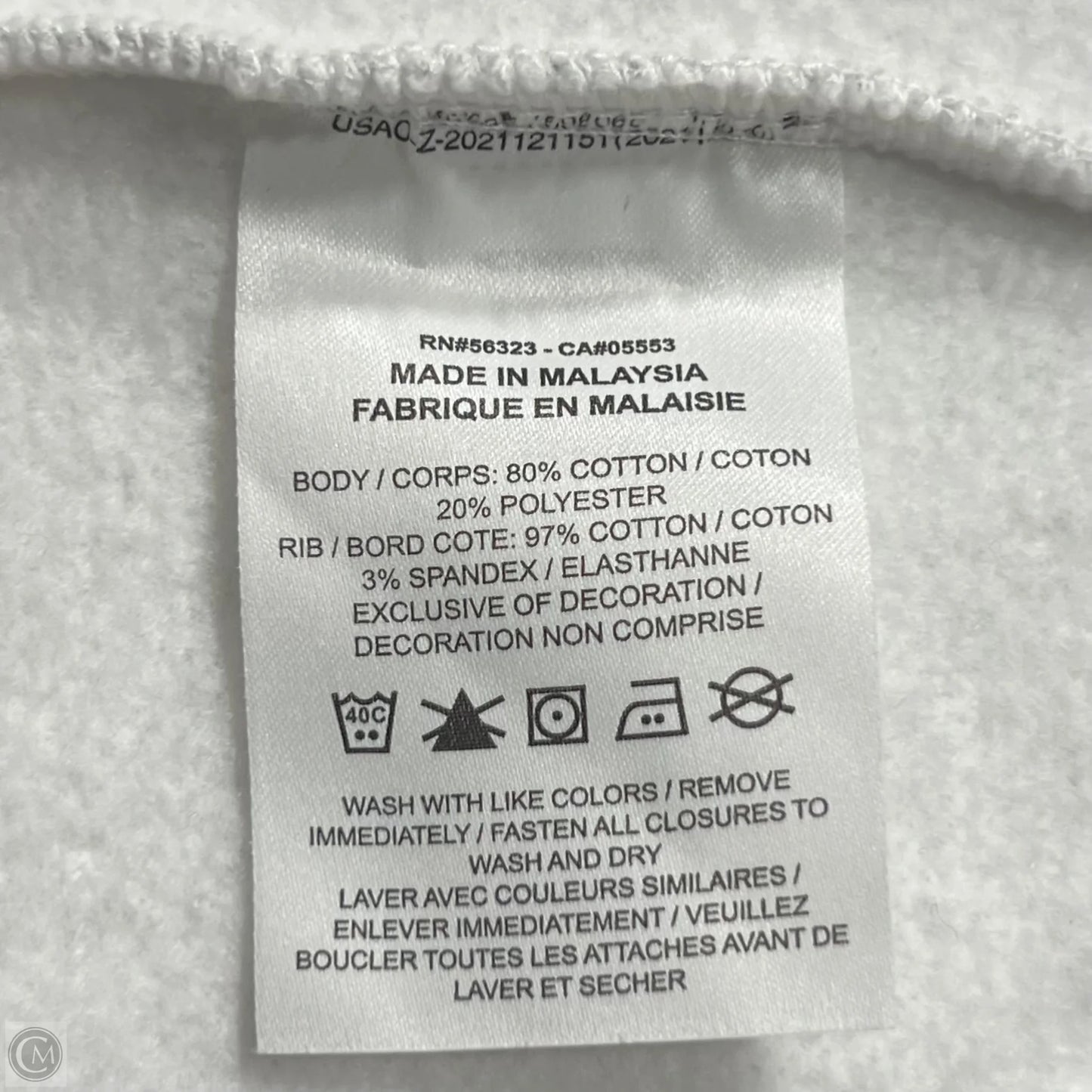 Sweatshirt Collar By Nike In Grey, Size: L
