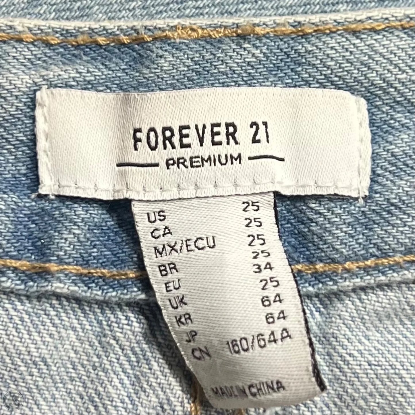 Jeans Wide Leg By Forever 21 In Blue Denim, Size: 2