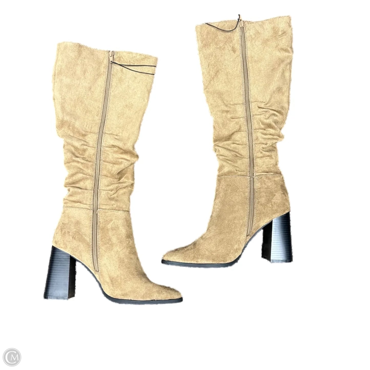 Boots Ankle Heels By Forever 21 In Brown, Size: 8