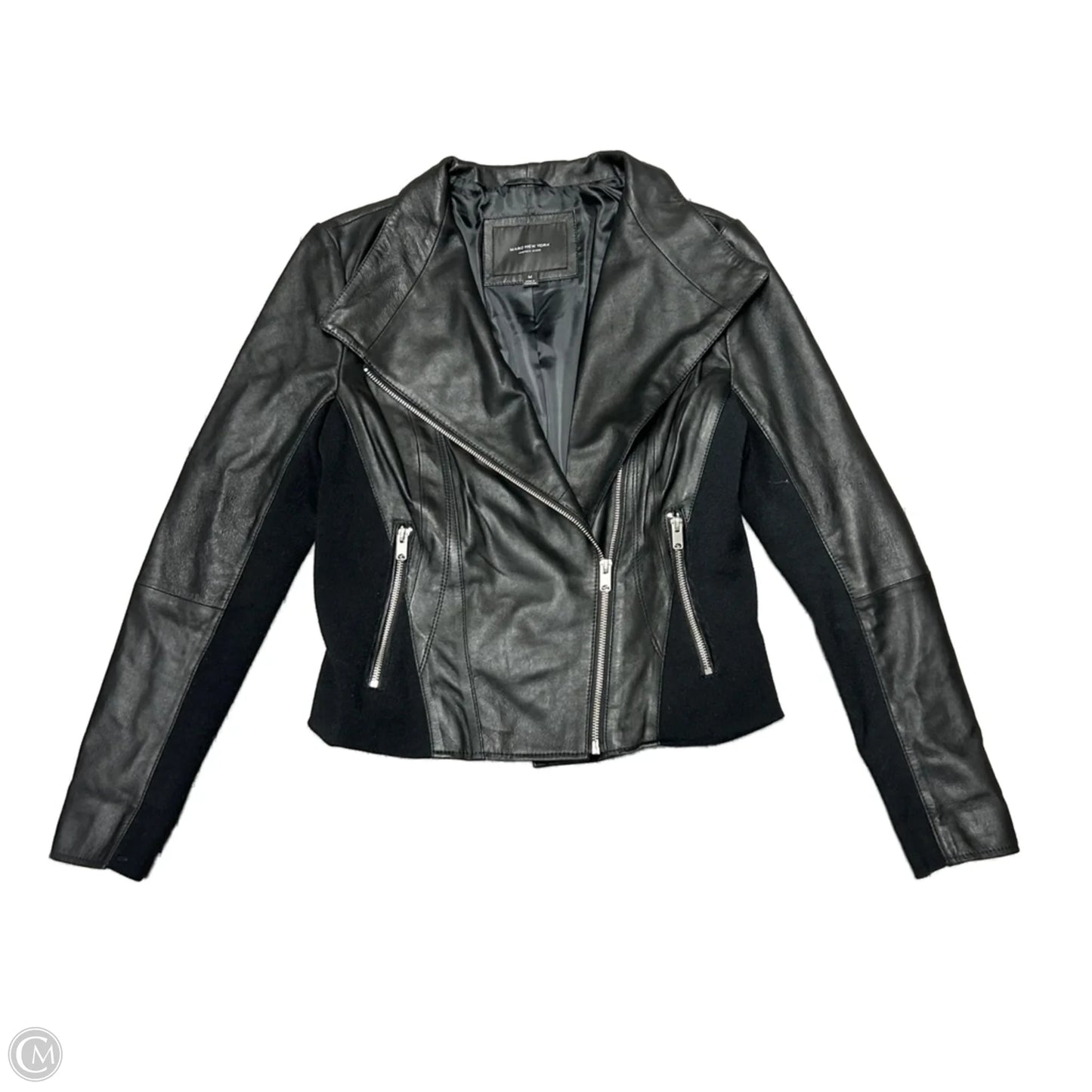 Jacket Moto Leather By Marc New York In Black, Size: M