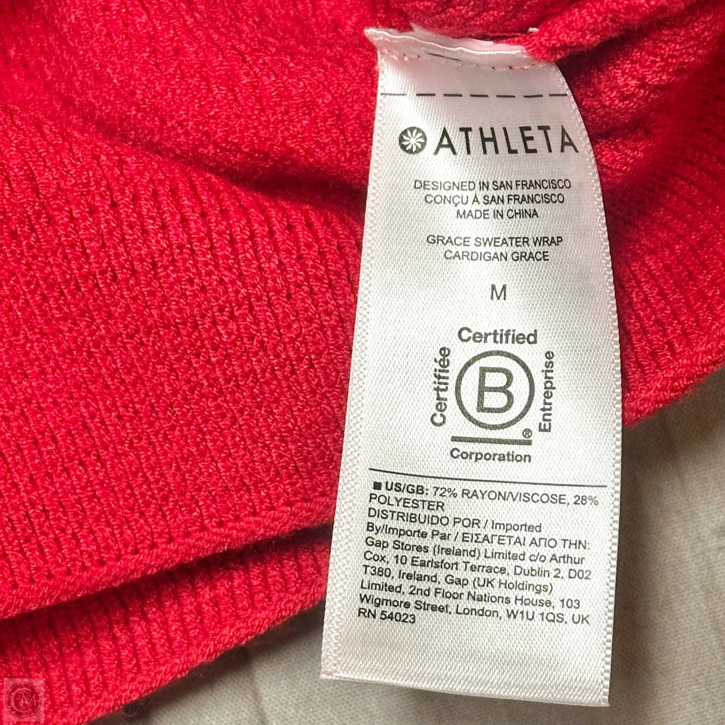 Sweater Cardigan By Athleta In Red, Size: M