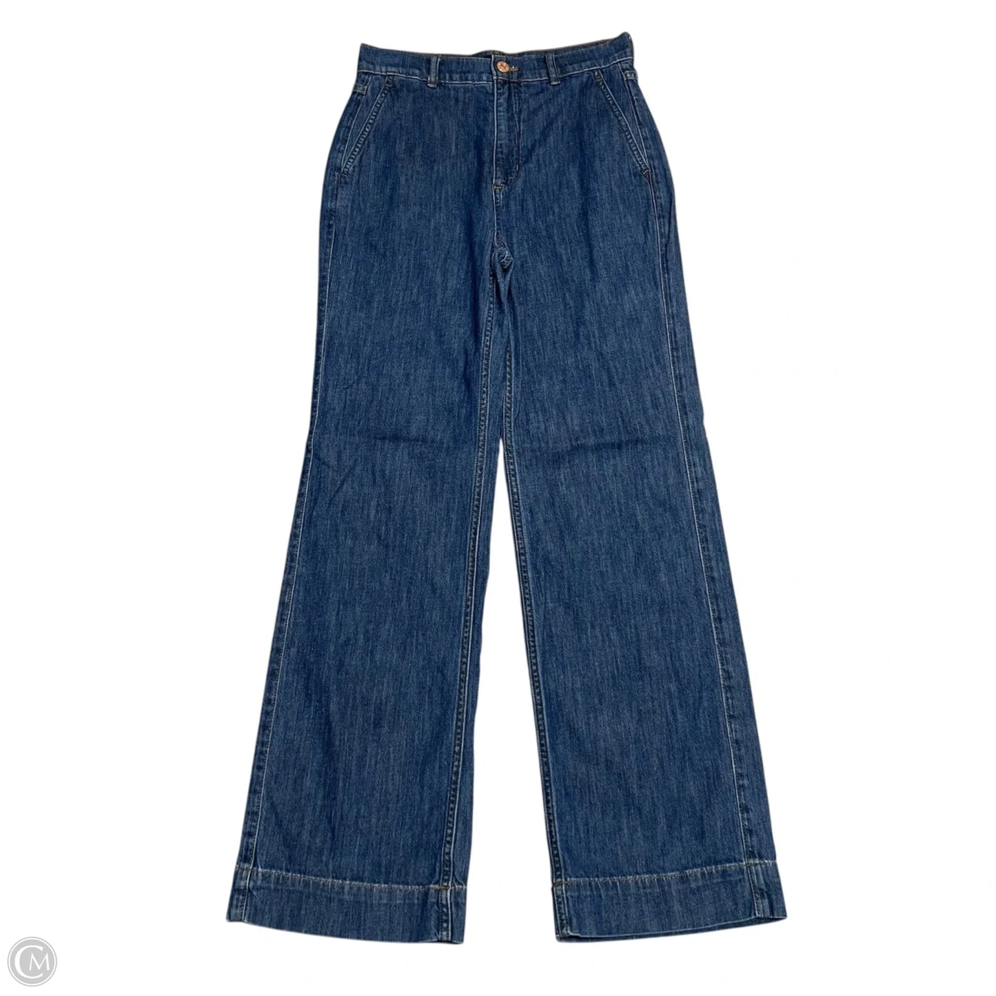 Jeans Wide Leg By J. Crew In Blue Denim, Size: 2
