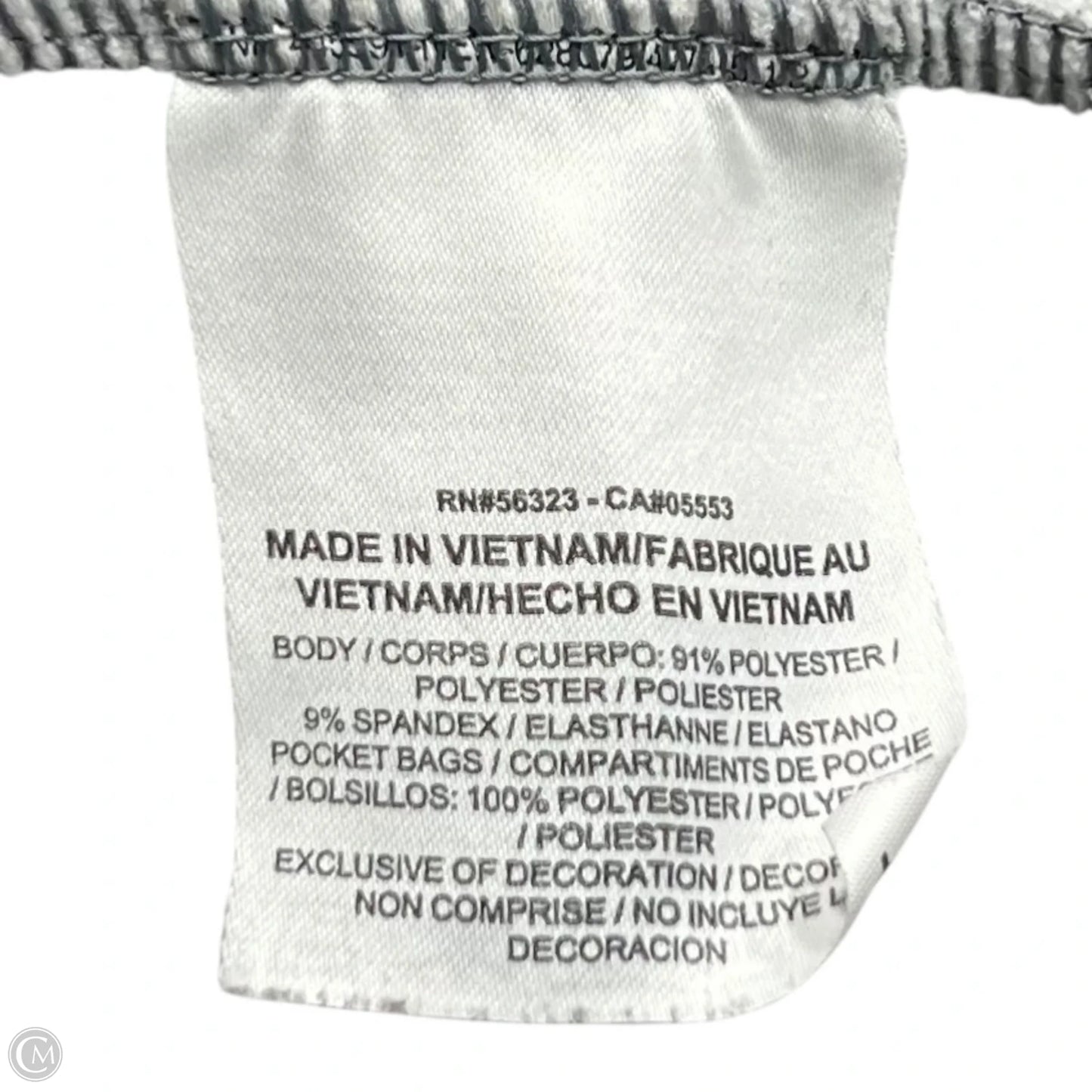 Sweatshirt Crewneck By Nike In Grey & White, Size: L