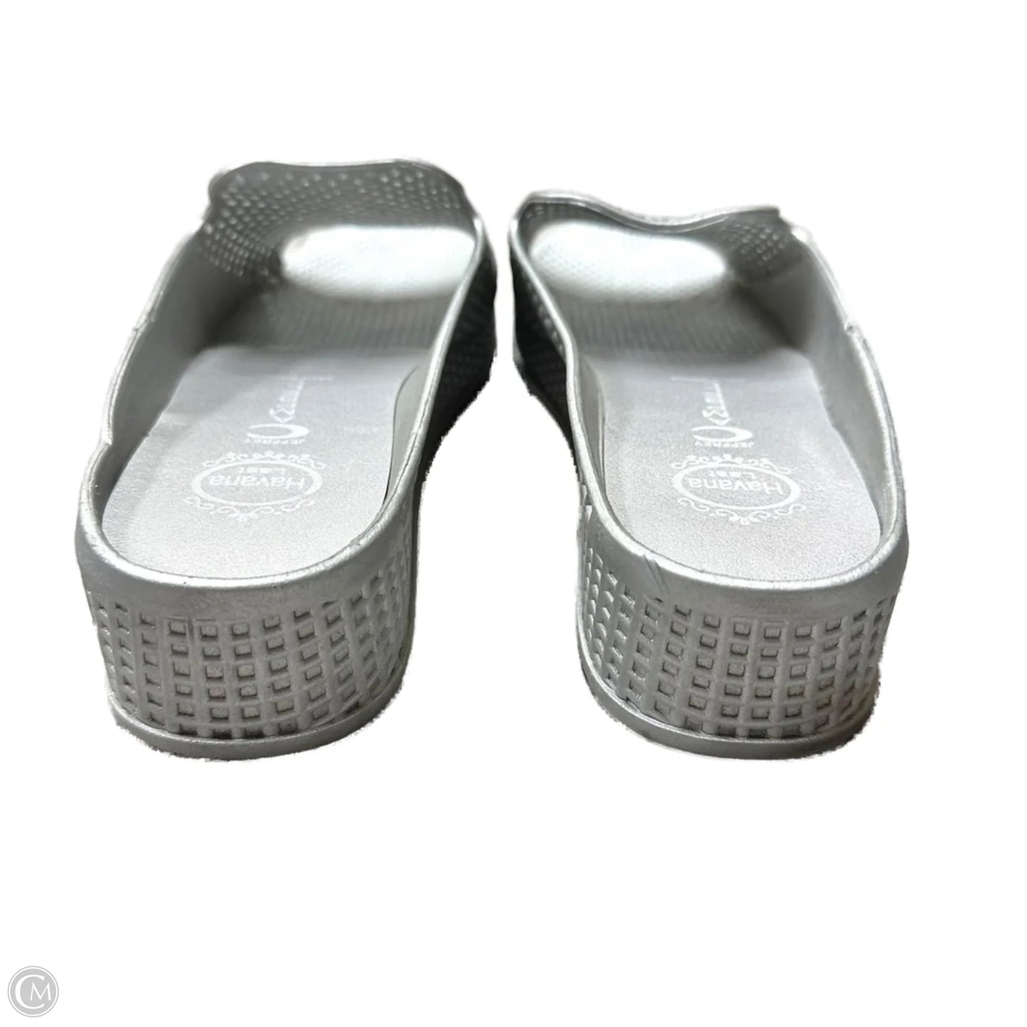 Sandals Heels Platform By Jeffery Campbell In Silver, Size: 10