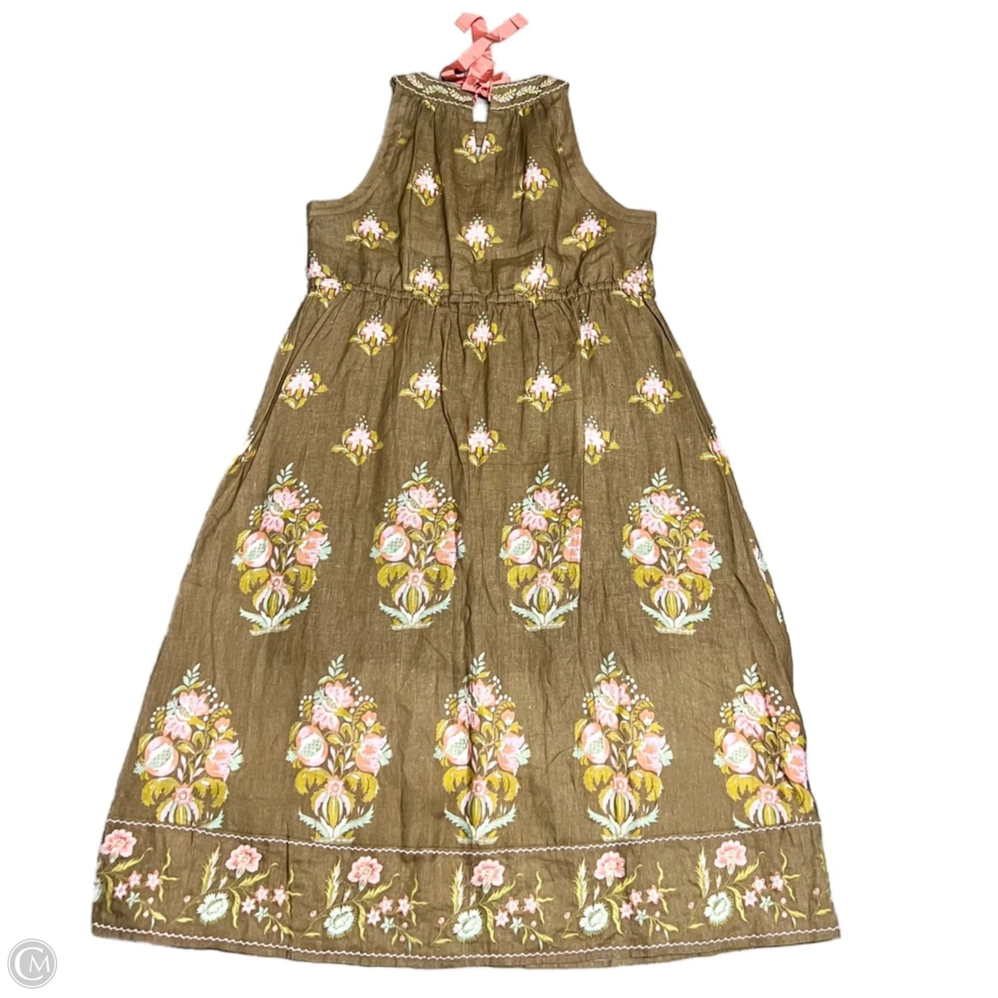 Dress Casual Maxi By Spartina In Brown & Pink, Size: Xxl