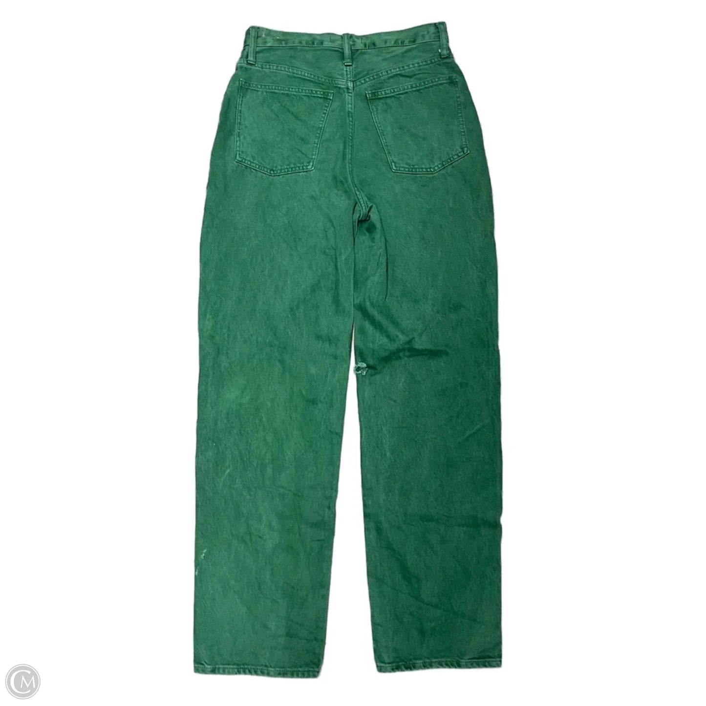 Jeans Straight By Madewell In Green Denim, Size: 4