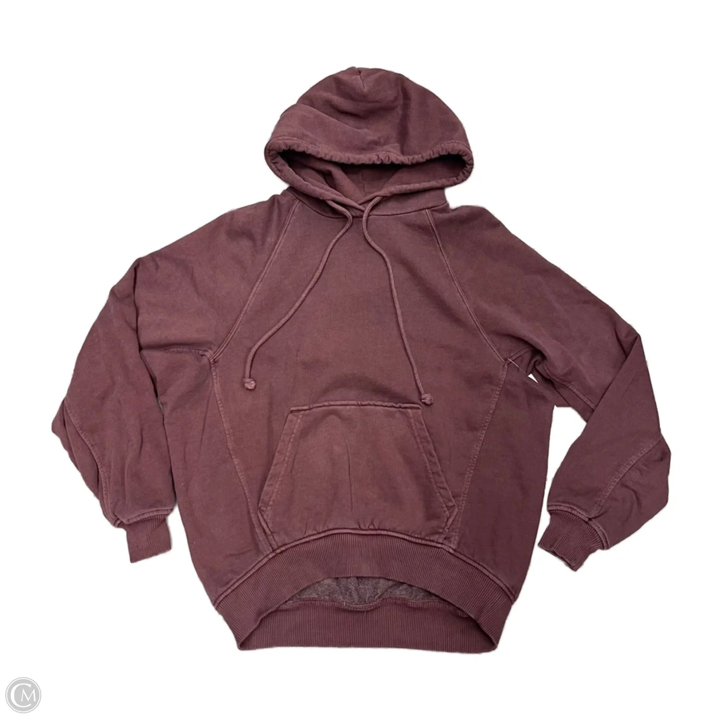 Sweatshirt Hoodie By Madewell In Maroon, Size: Xs