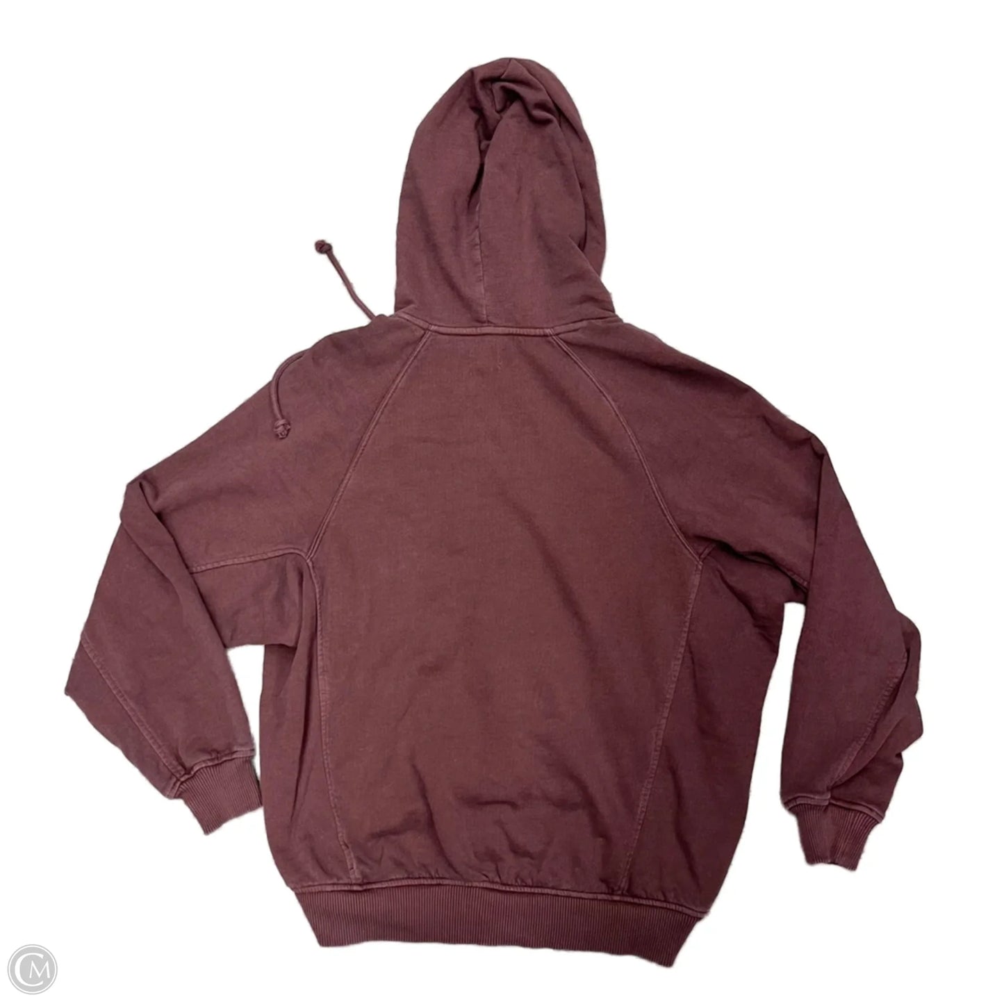 Sweatshirt Hoodie By Madewell In Maroon, Size: Xs