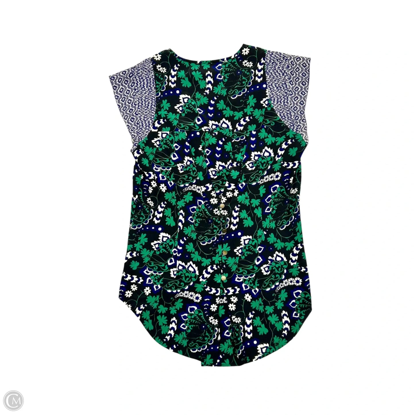 Top Sleeveless By Veronica Beard In Blue & Green, Size: S