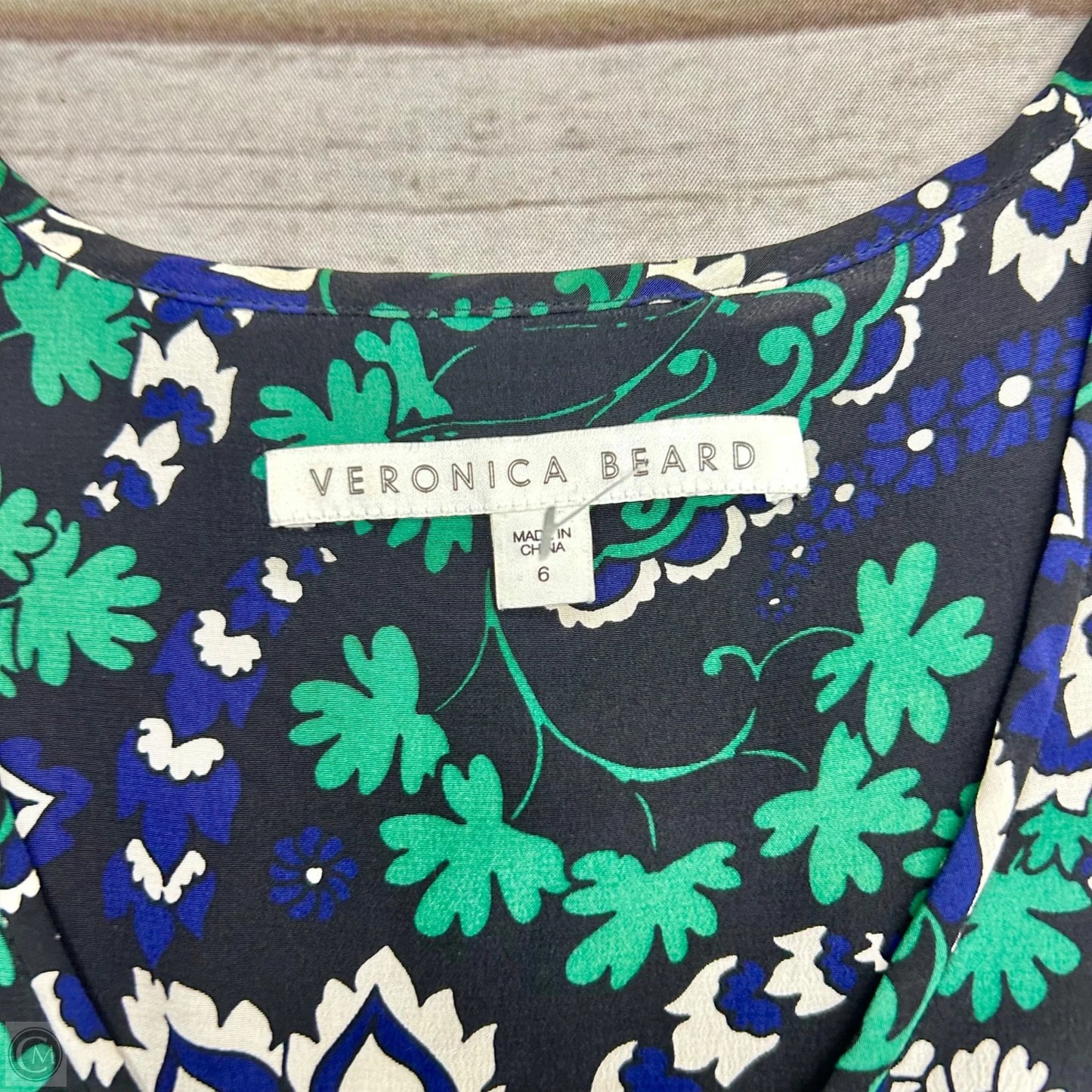 Top Sleeveless By Veronica Beard In Blue & Green, Size: S
