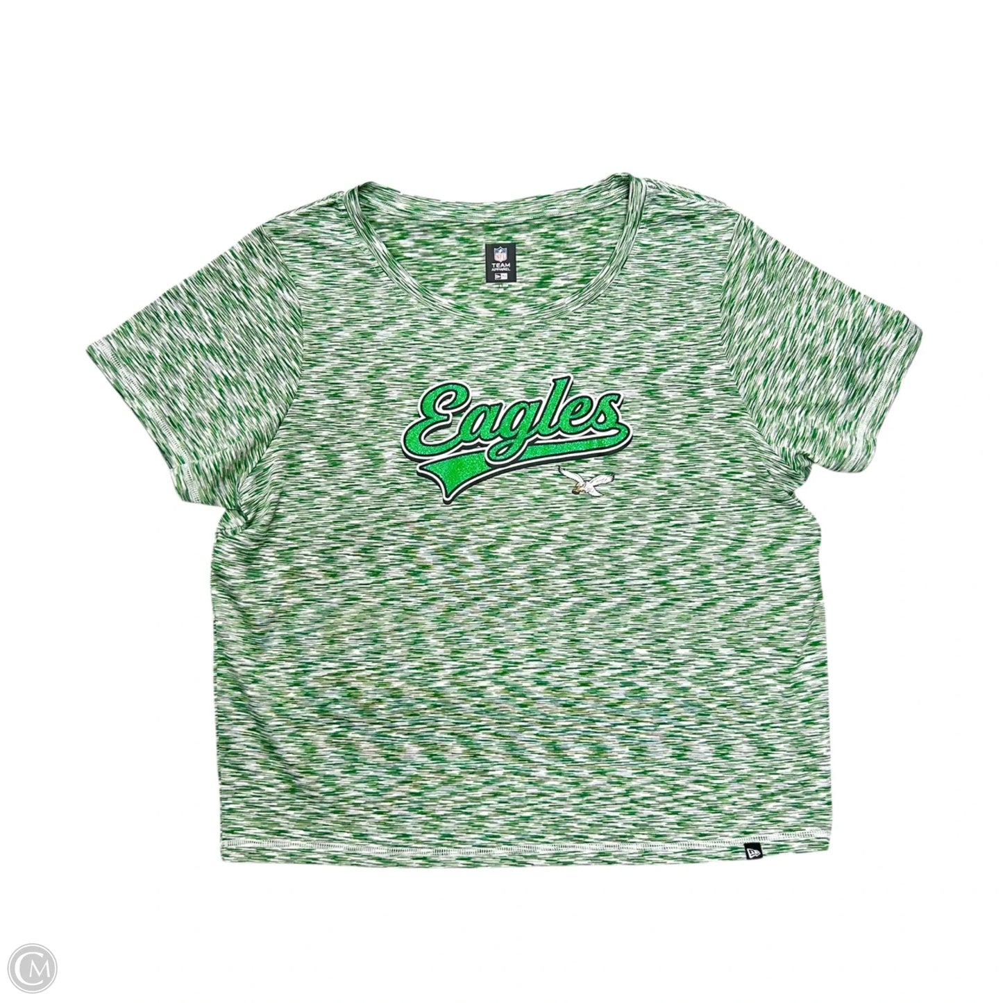 Top Short Sleeve By Nfl In Green, Size: Xxl