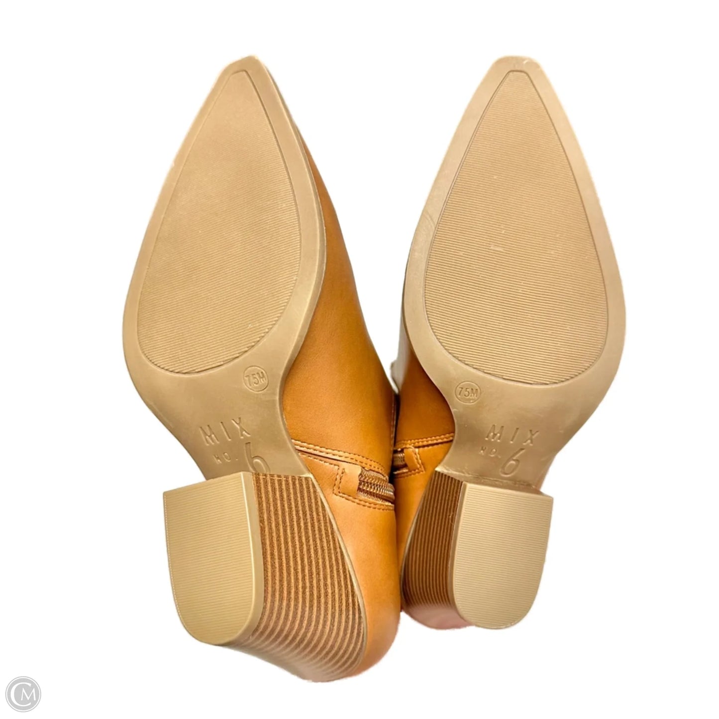 Boots Knee Heels By Mix No 6 In Brown, Size: 7.5