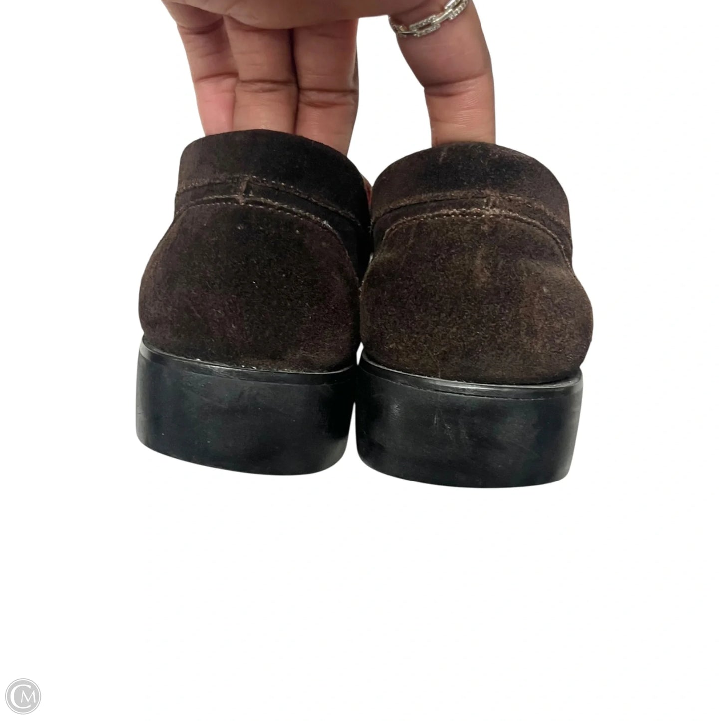 Shoes Luxury Designer By Ferragamo In Brown, Size: 9