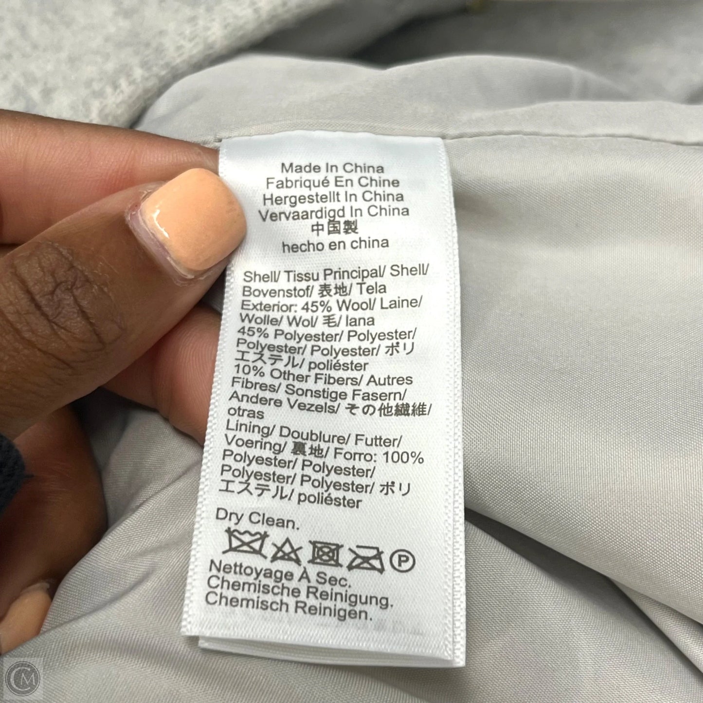 Coat Peacoat By J. Crew In Grey, Size: 3x