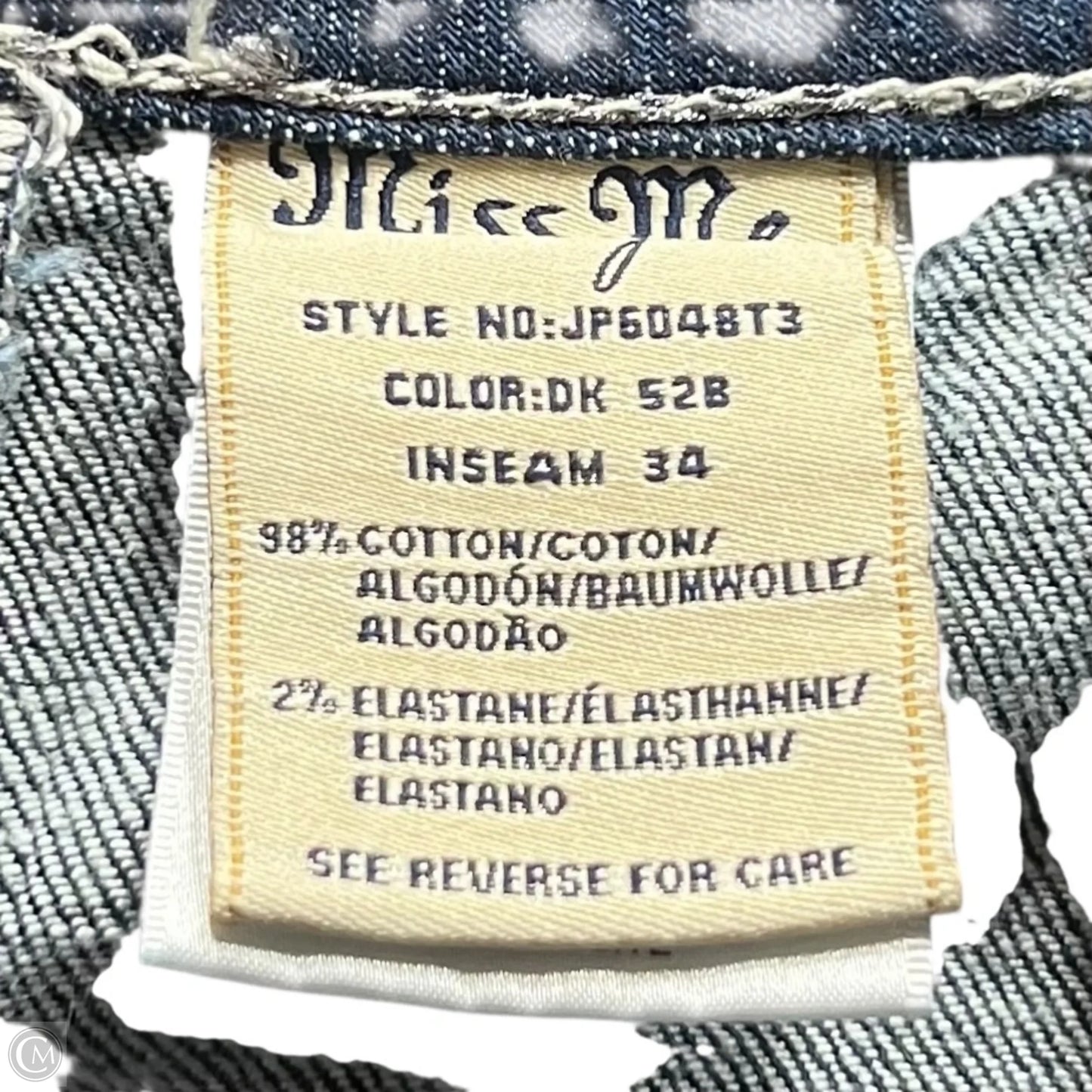 Jeans Skinny By Miss Me In Blue Denim, Size: 4