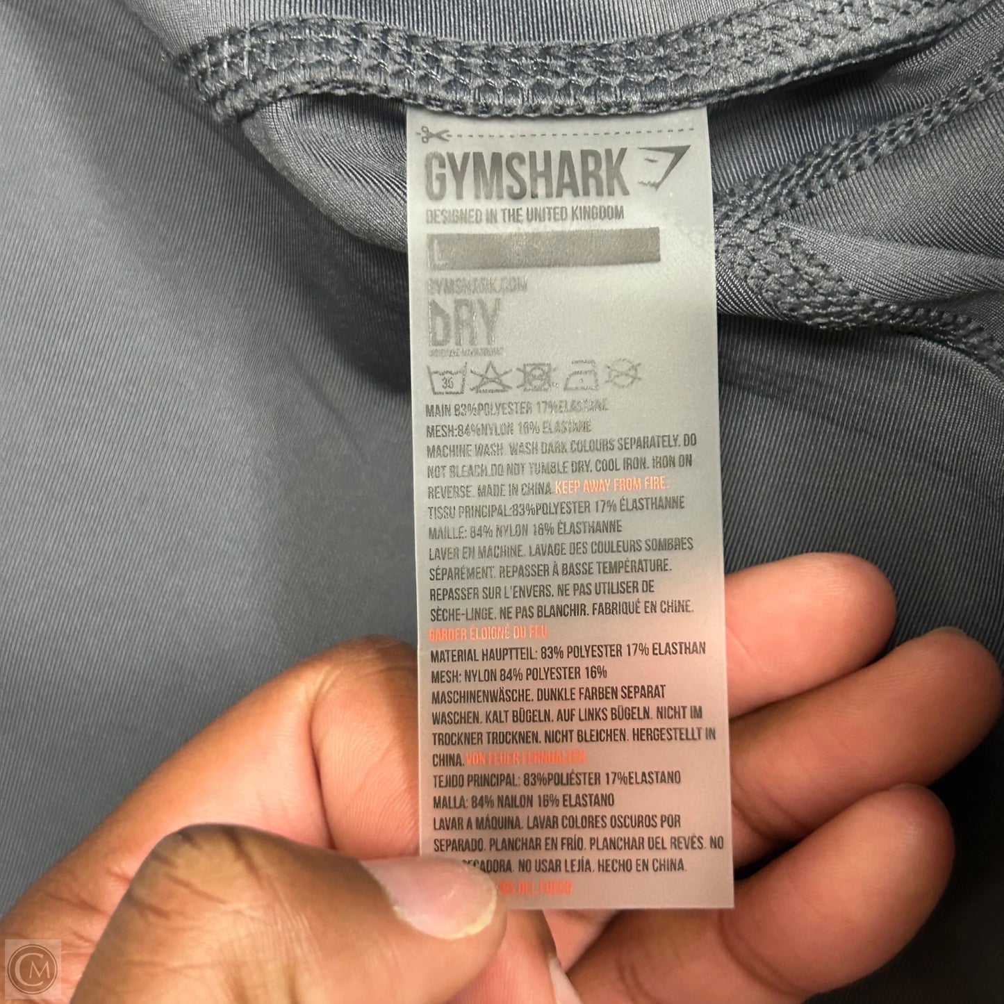 Athletic Capris By Gym Shark In Grey, Size: 12