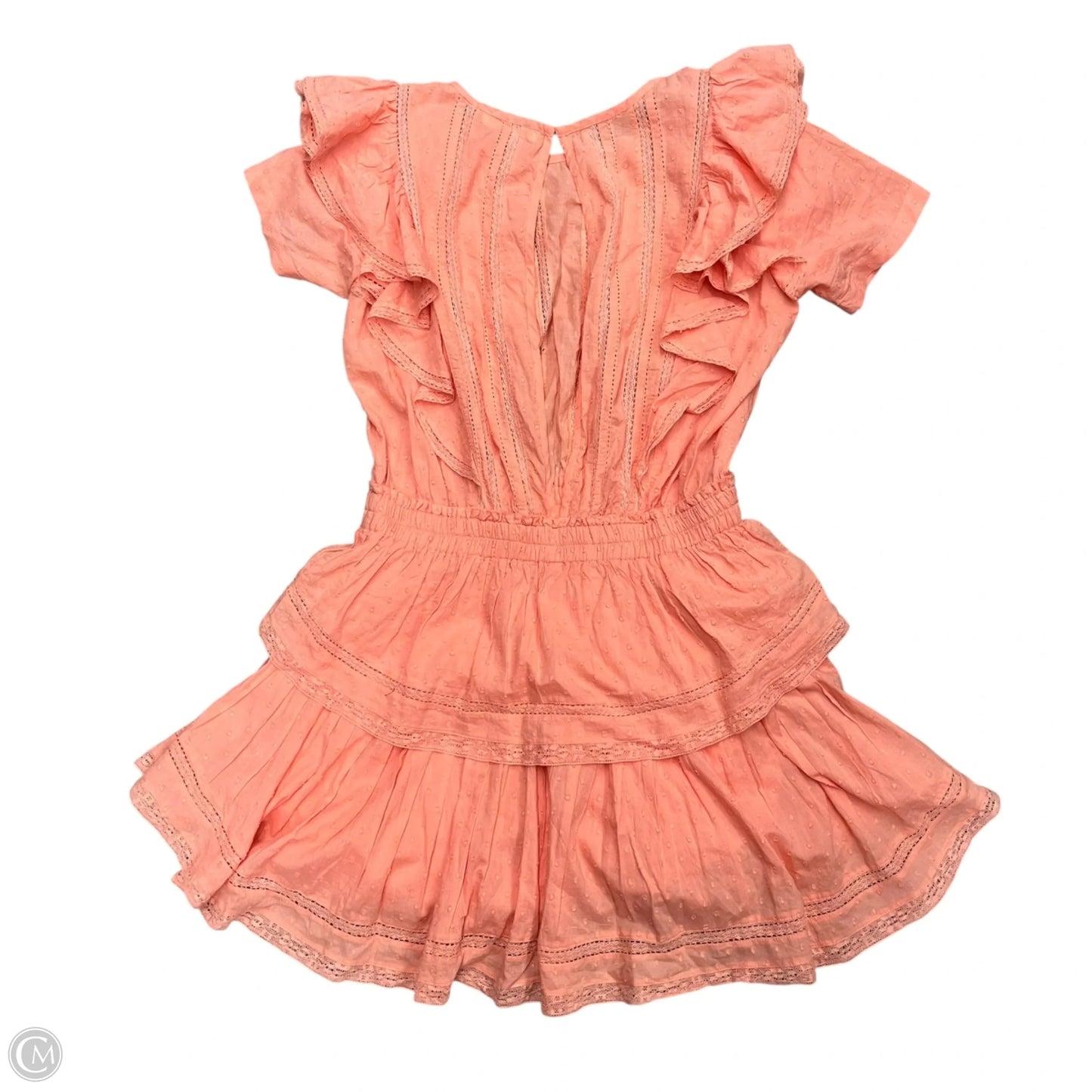 Dress Casual Short By Loveshackfancy In Peach, Size: M