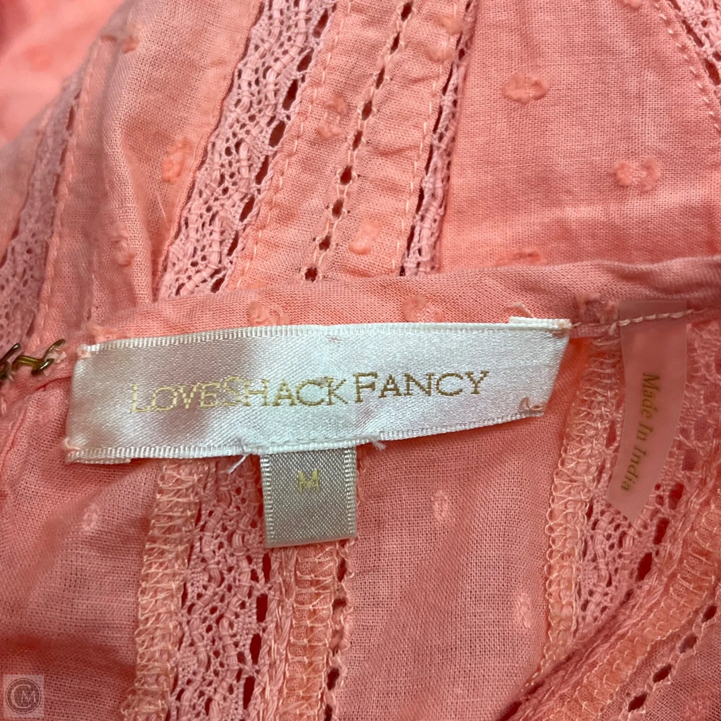 Dress Casual Short By Loveshackfancy In Peach, Size: M