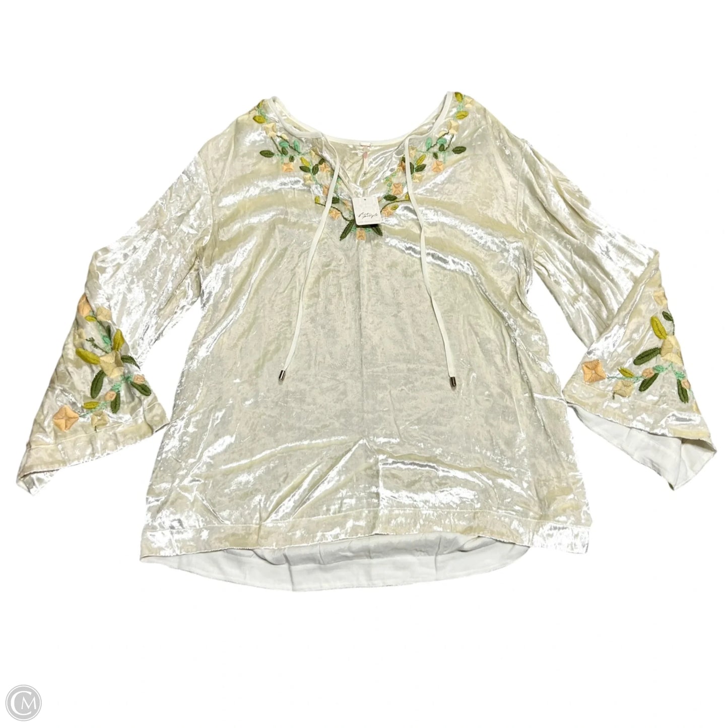 Tunic Long Sleeve By Free People In Cream, Size: L