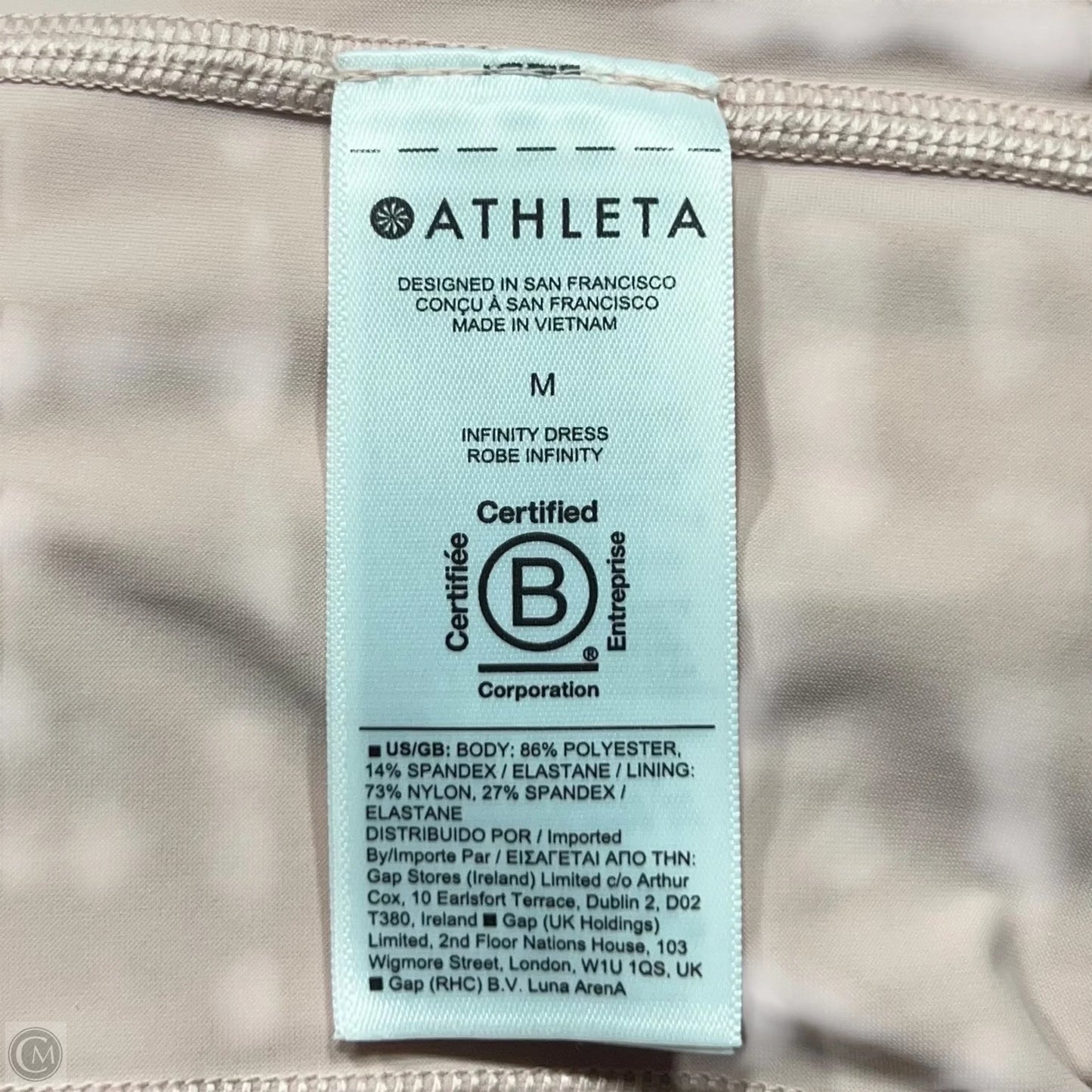 Athletic Dress By Athleta In Blue & Pink, Size: M