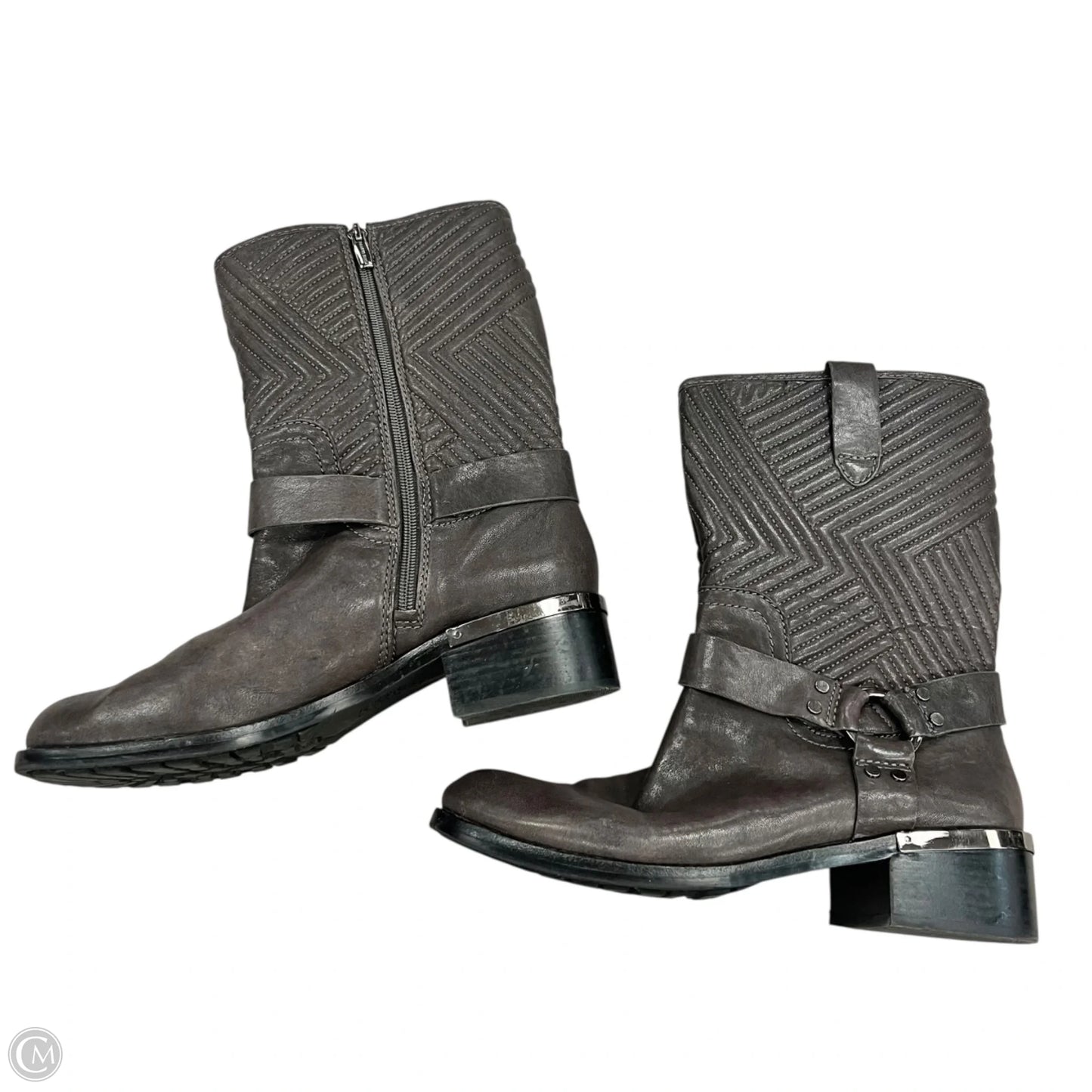 Boots Ankle Heels By Vince Camuto In Grey, Size: 10