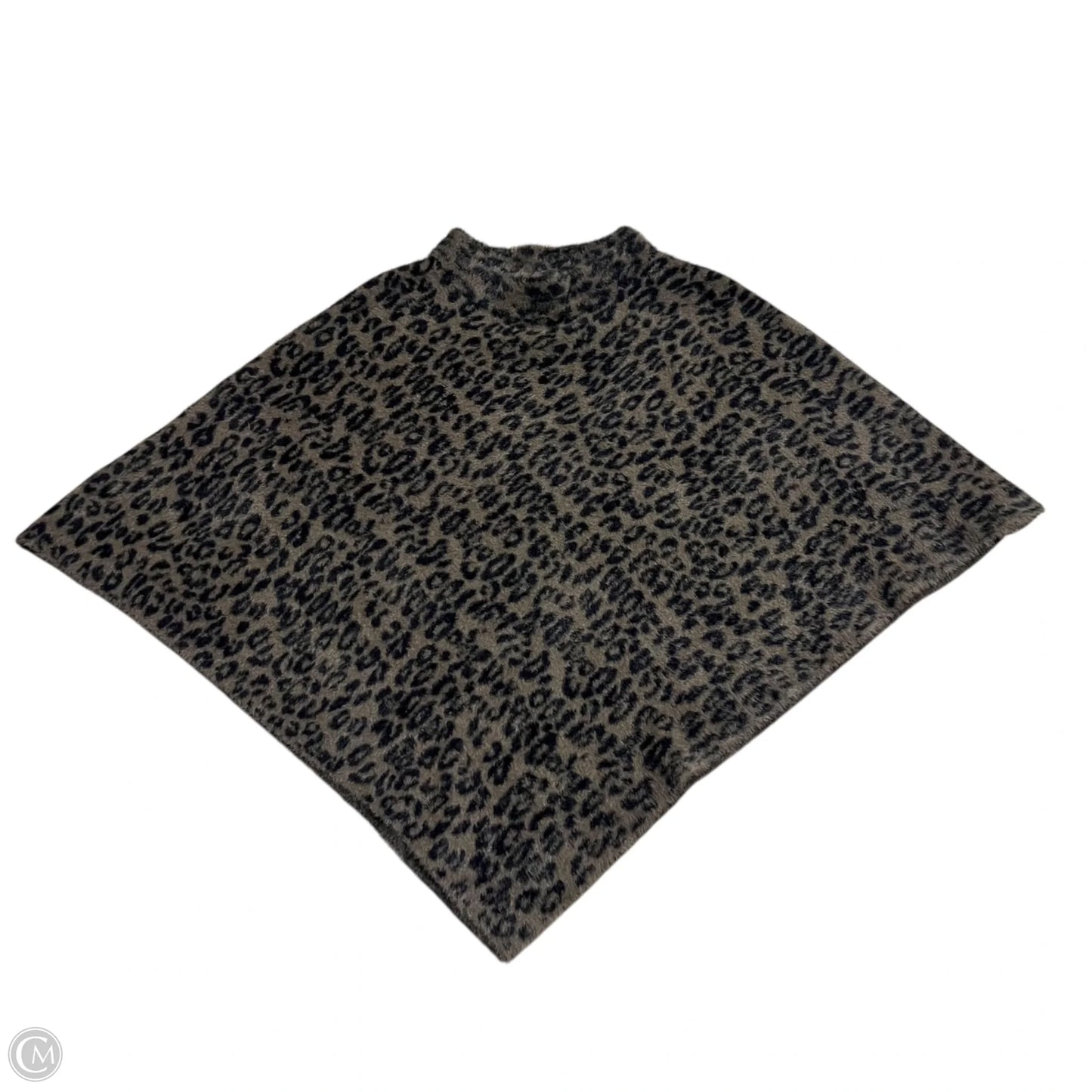 Poncho By Chicos In Leopard Print, Size: L