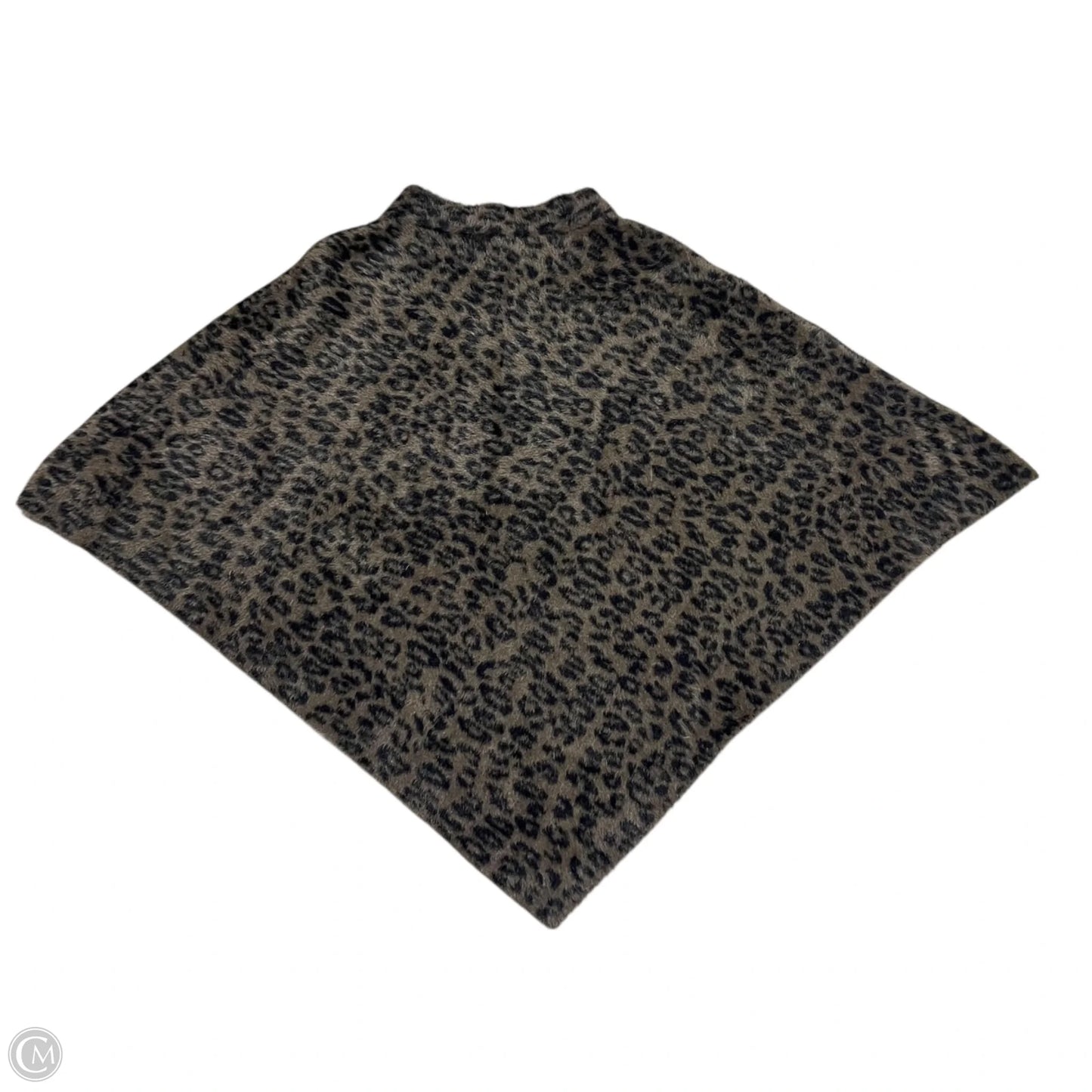Poncho By Chicos In Leopard Print, Size: L