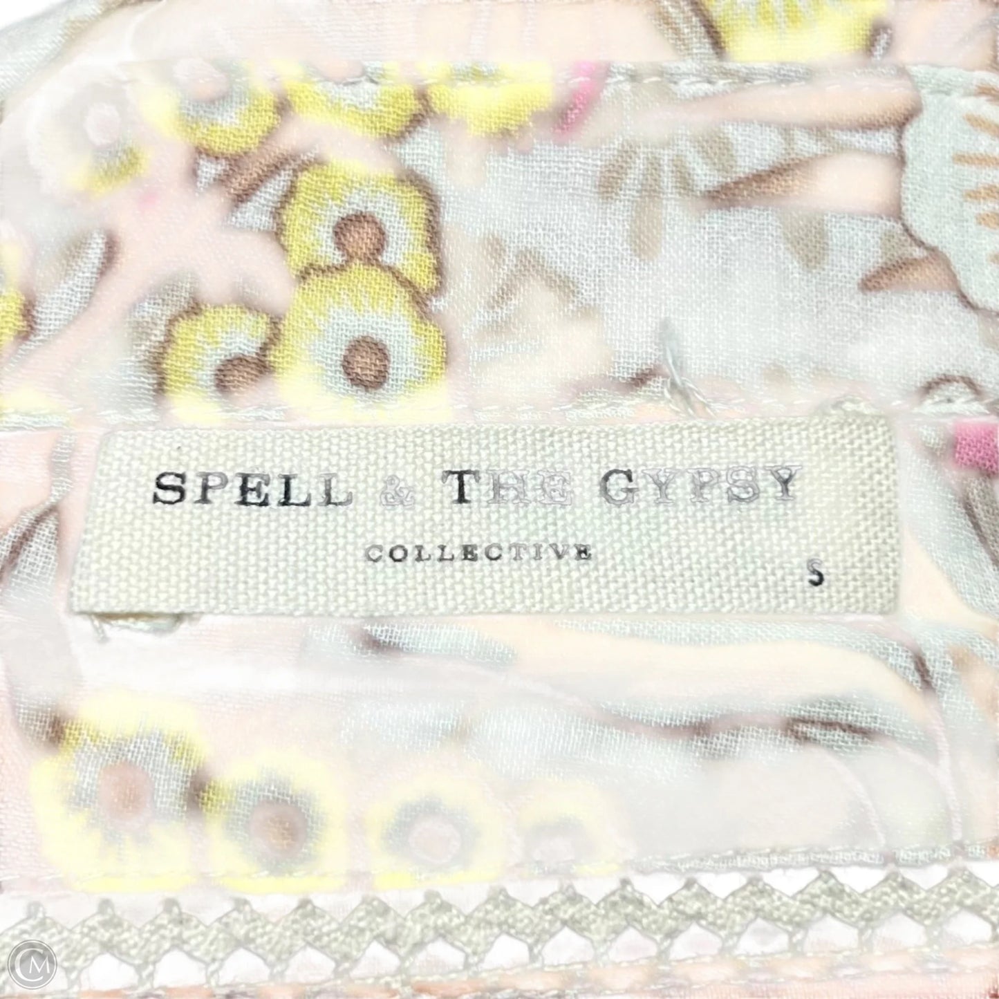 Top Long Sleeve By Spel And The Gypsy In Cream & Pink, Size: S