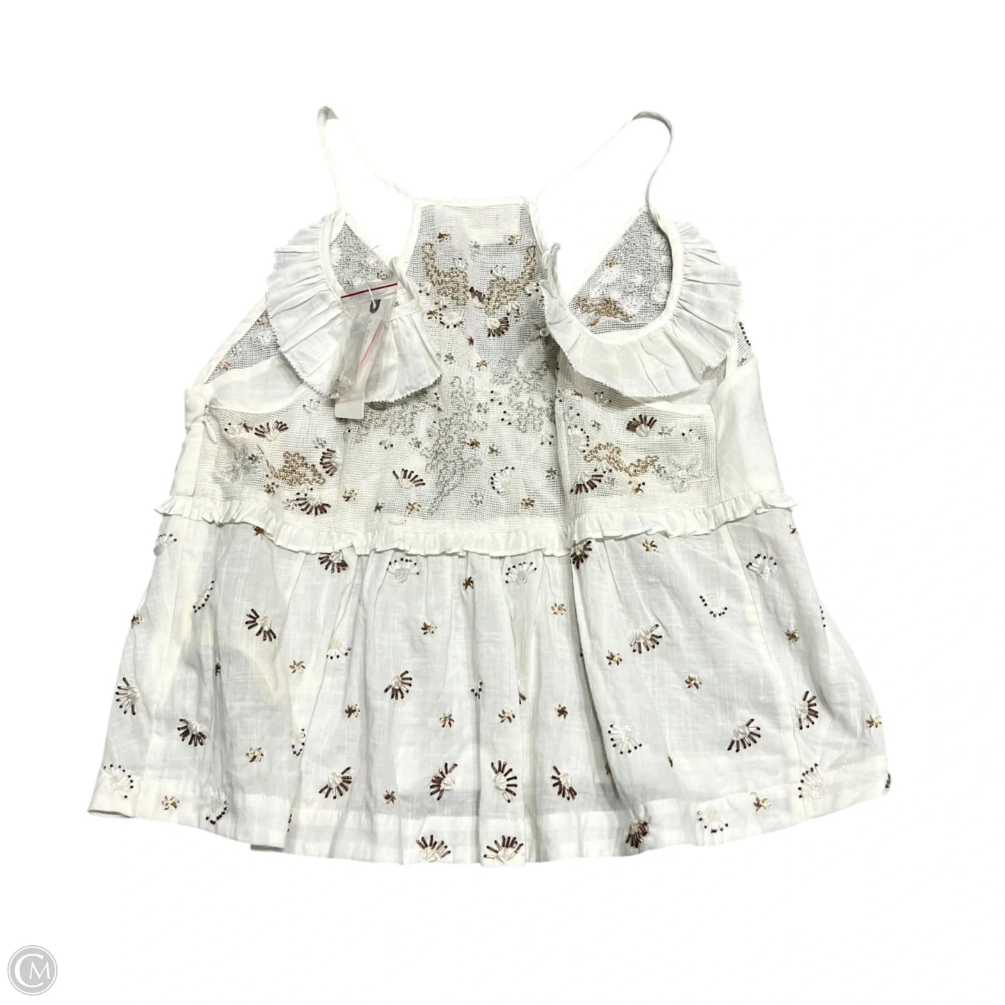Top Sleeveless By Anthropologie In Cream, Size: S