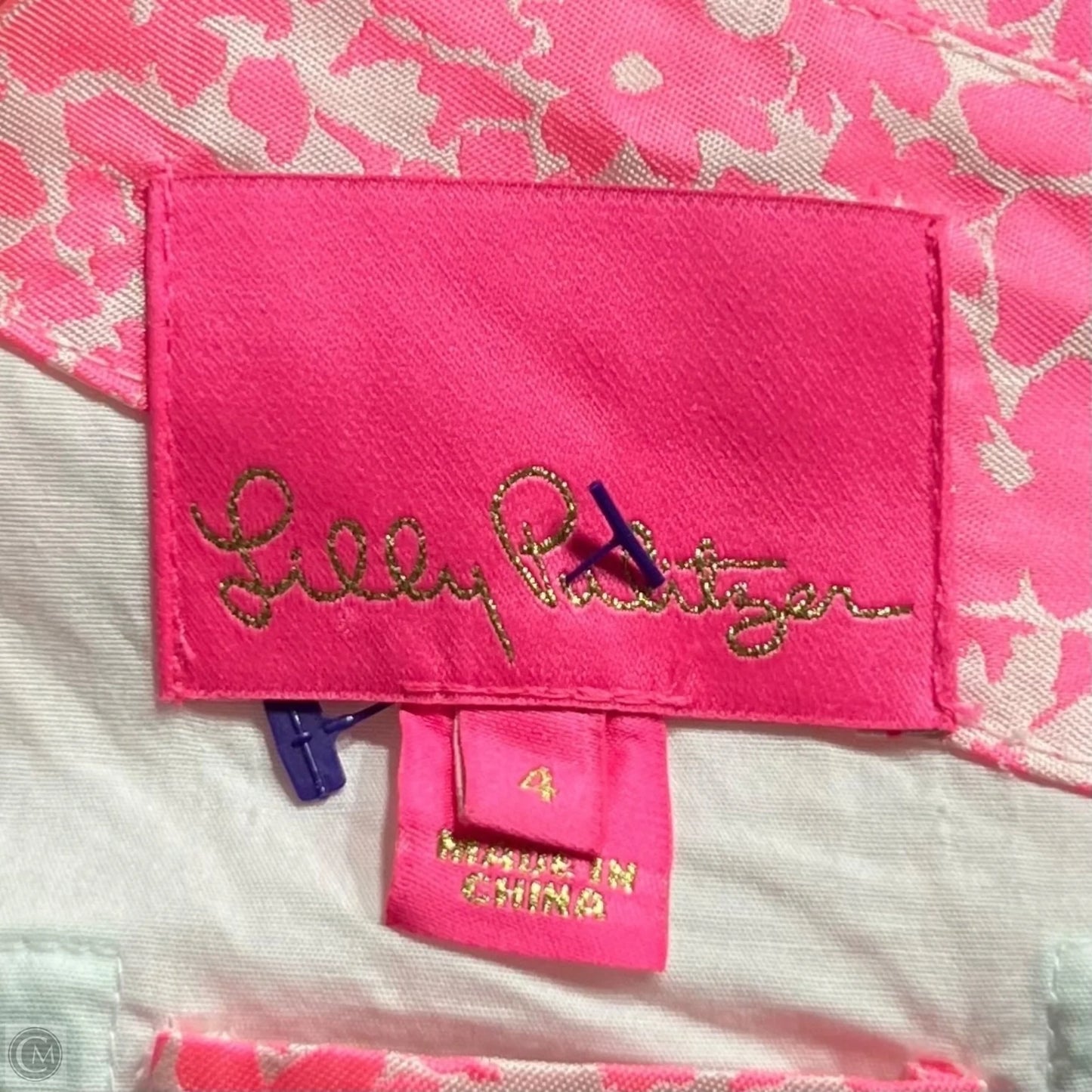 Dress Designer By Lilly Pulitzer In Pink & White, Size: S