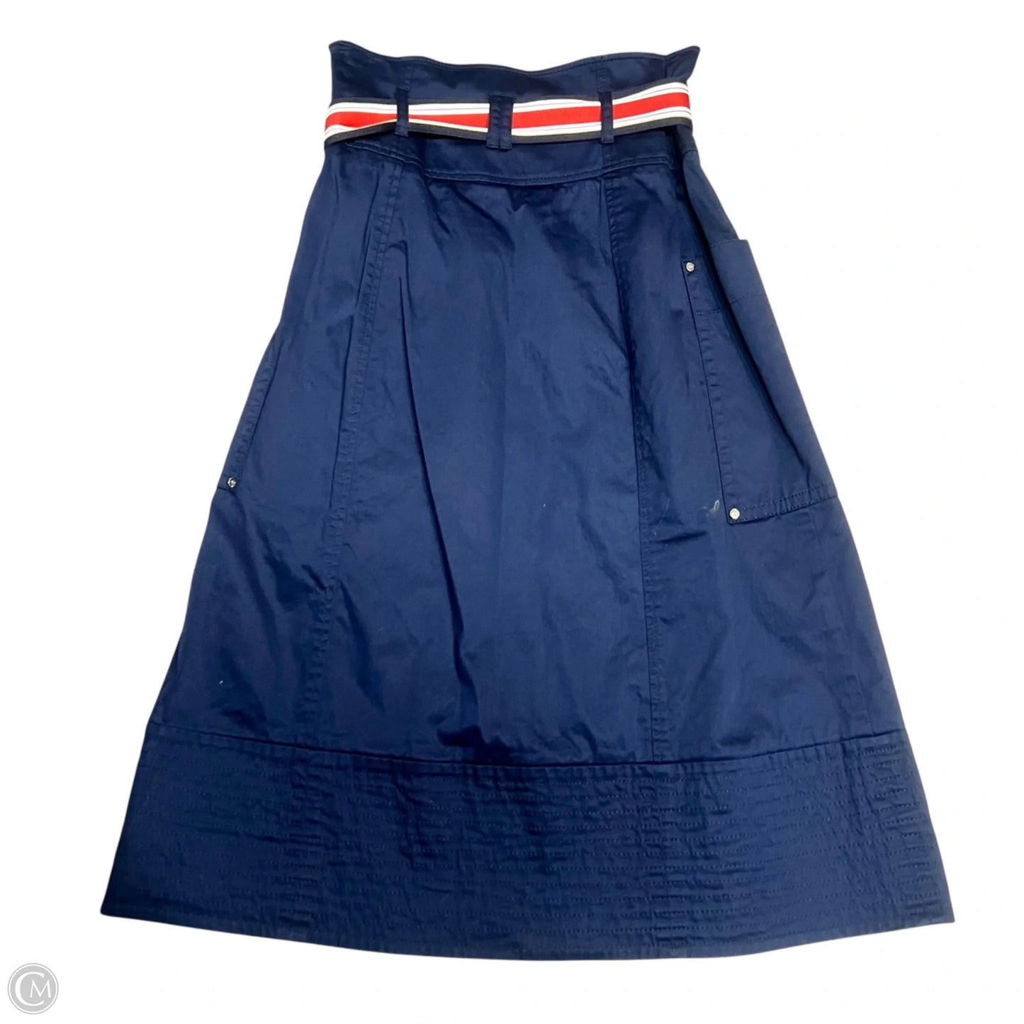 Skirt Midi By Karen Millen In Navy, Size: 4
