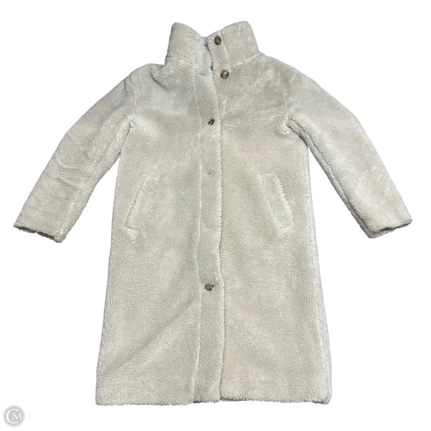 Coat Faux Fur & Sherpa By Gap In Cream, Size: S