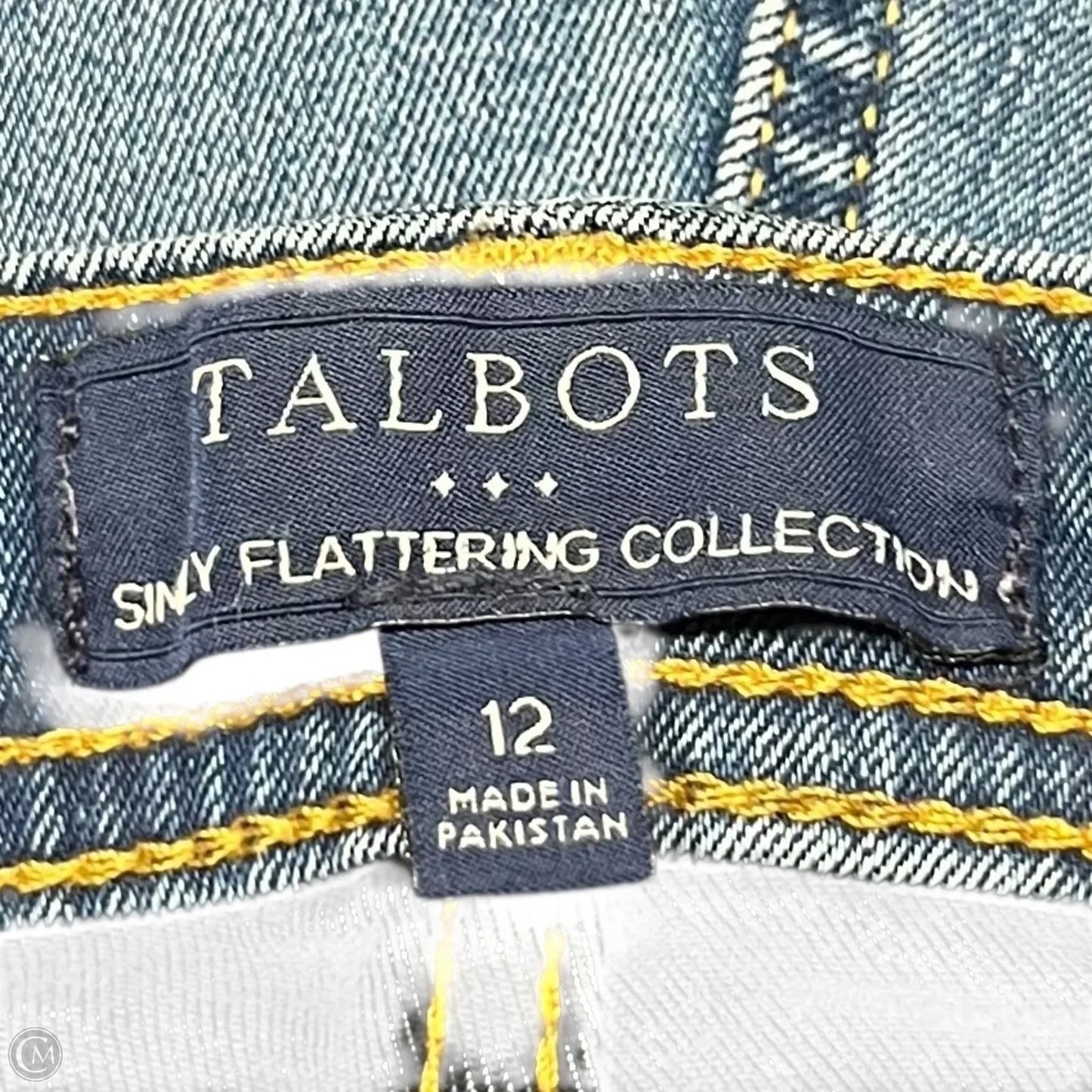 Jeans Boot Cut By Talbots In Blue Denim, Size: 12