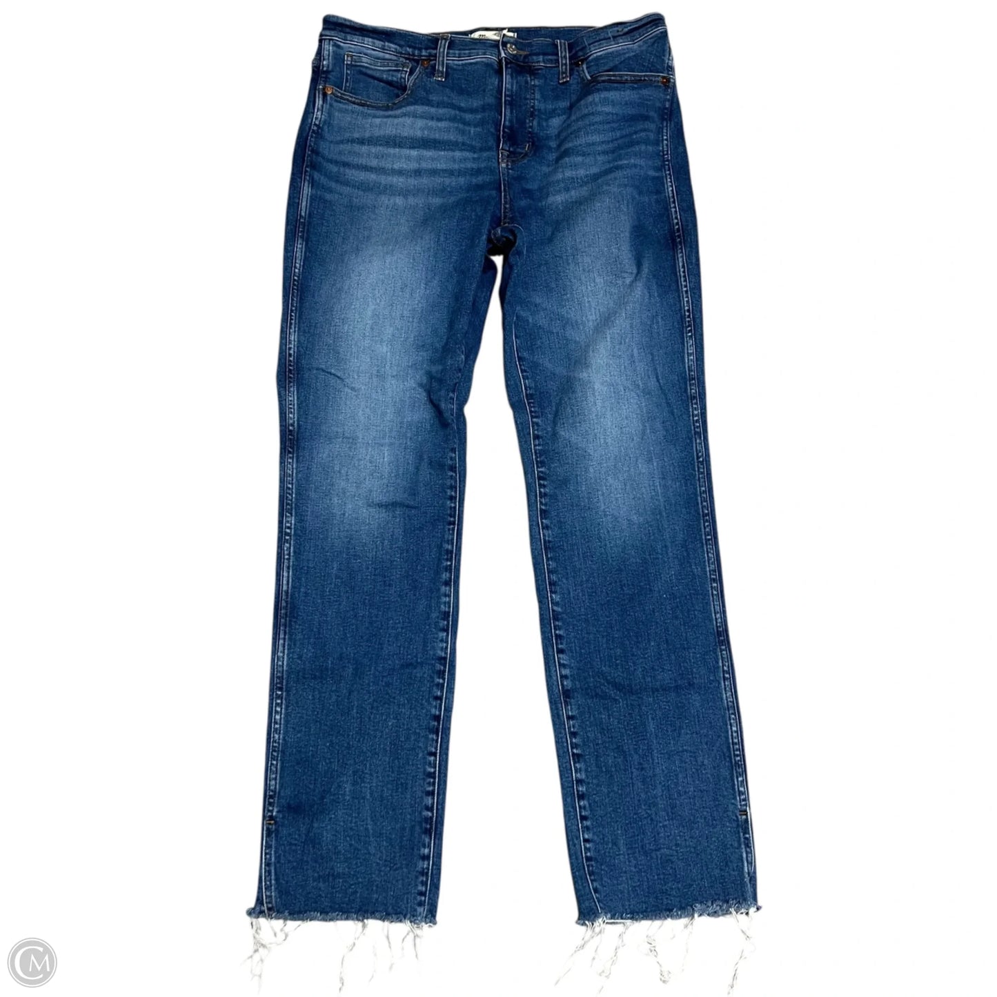 Jeans Straight By Madewell In Blue Denim, Size: 12