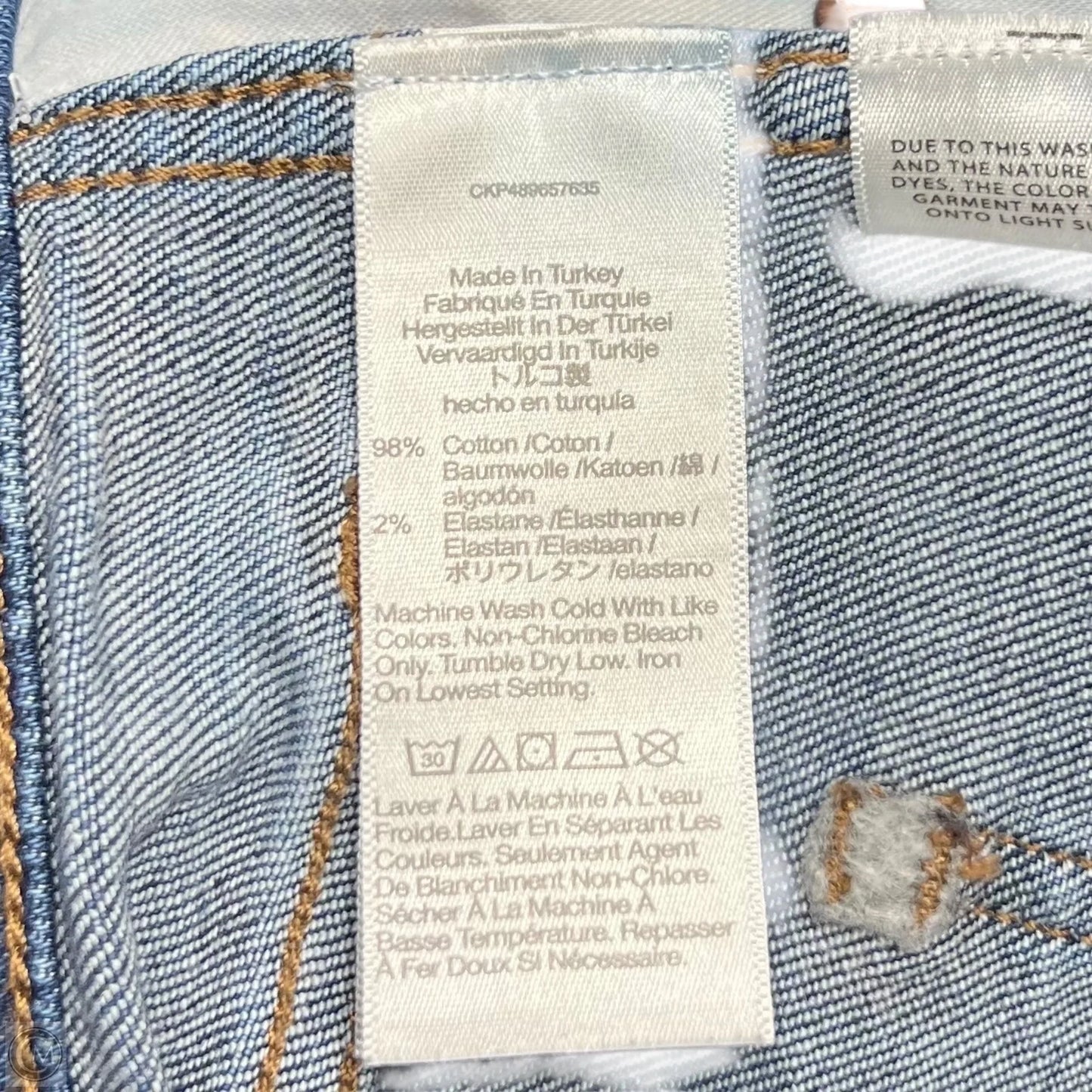 Jeans Straight By Madewell In Blue Denim, Size: 12