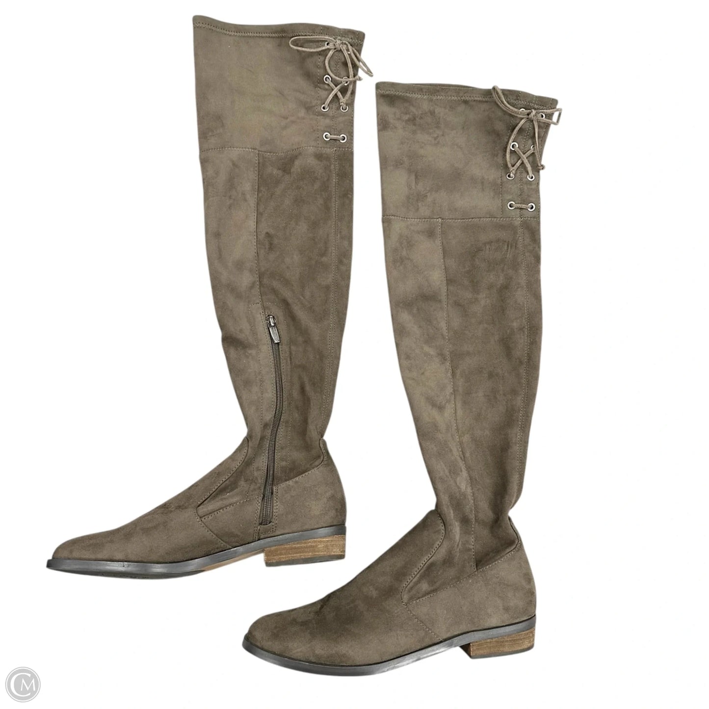 Boots Over-the-knee Heels By Vince Camuto In Taupe, Size: 10