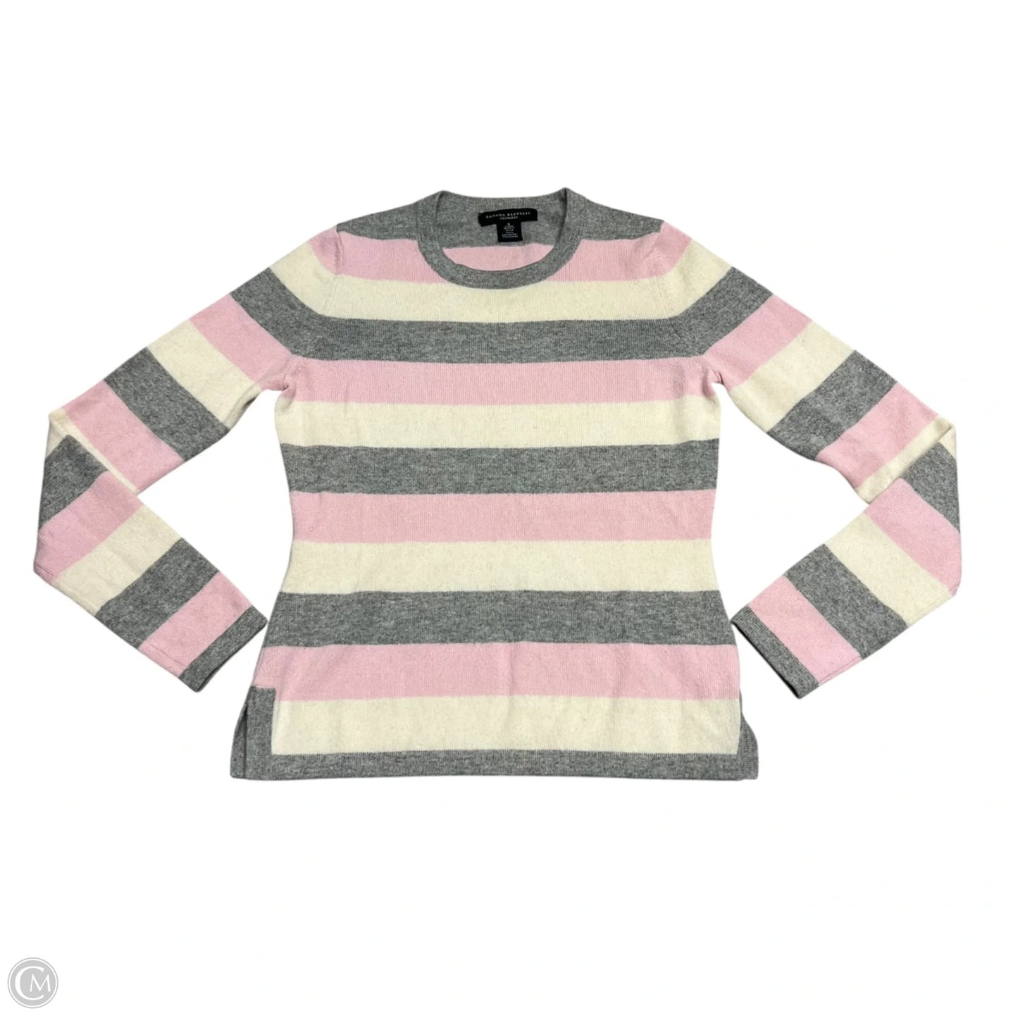 Sweater Cashmere By Banana Republic In Grey & Pink, Size: S