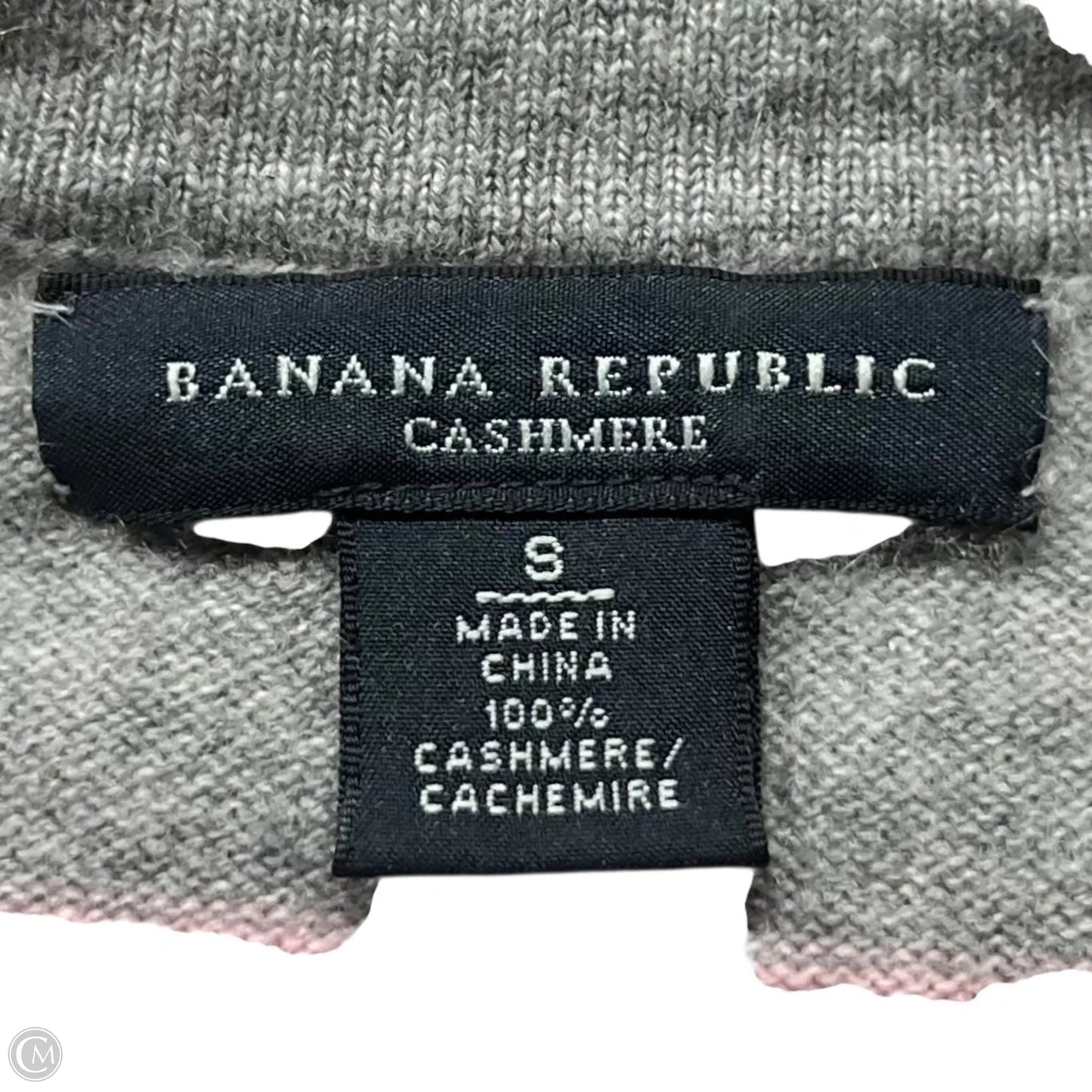 Sweater Cashmere By Banana Republic In Grey & Pink, Size: S