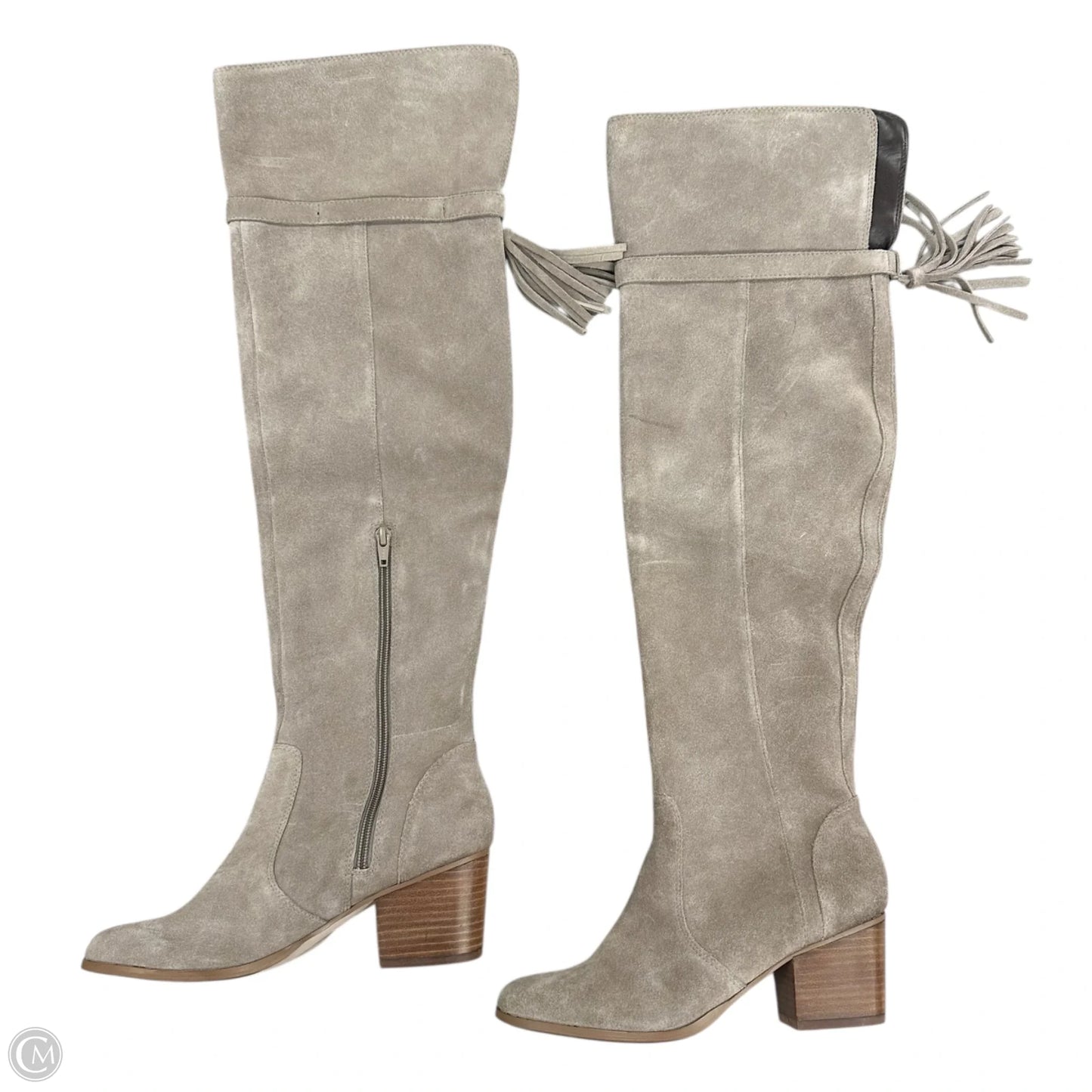 Boots Knee Heels By Sole Society In Taupe, Size: 7