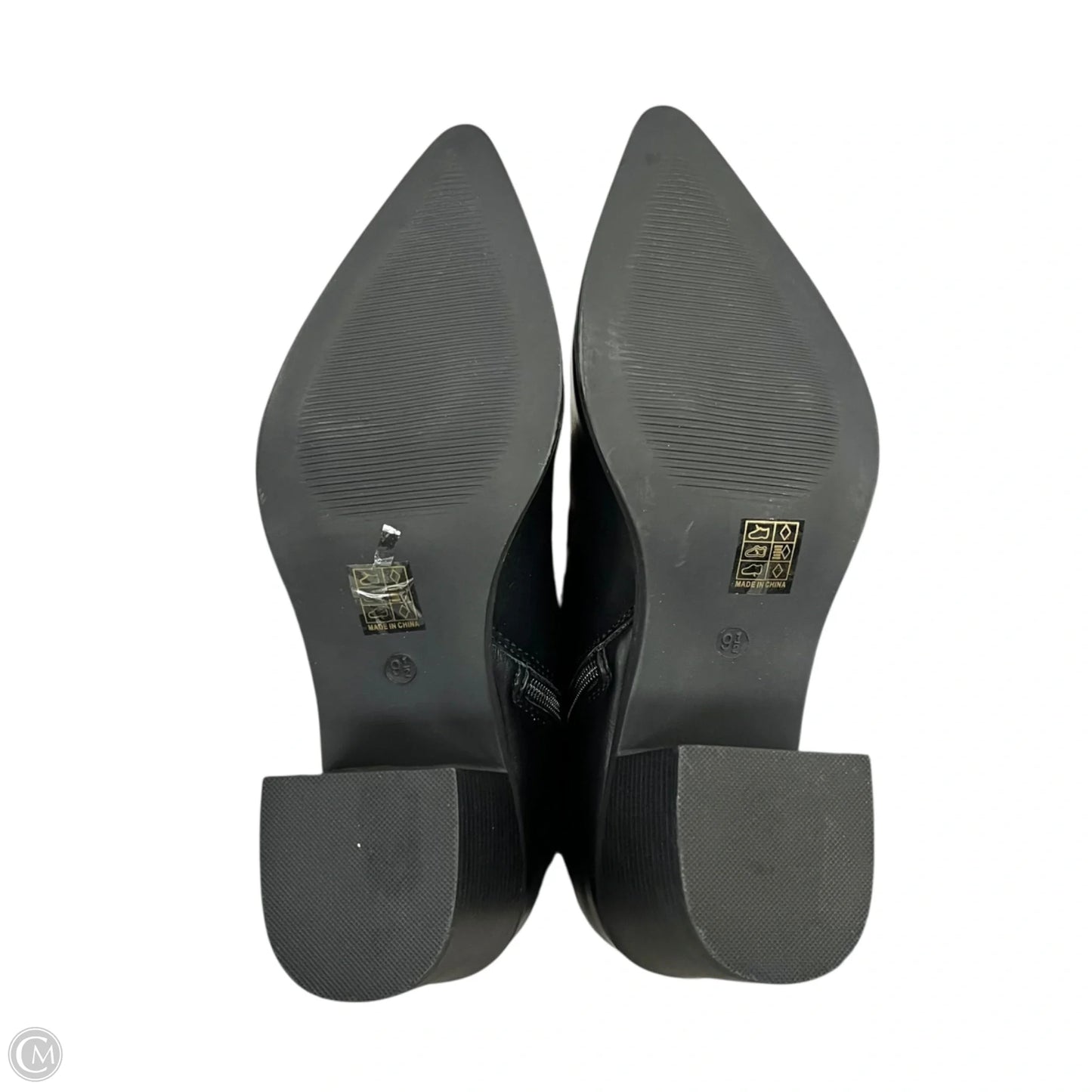 Boots Knee Heels In Black By Tru Comfort, Size: 9.5