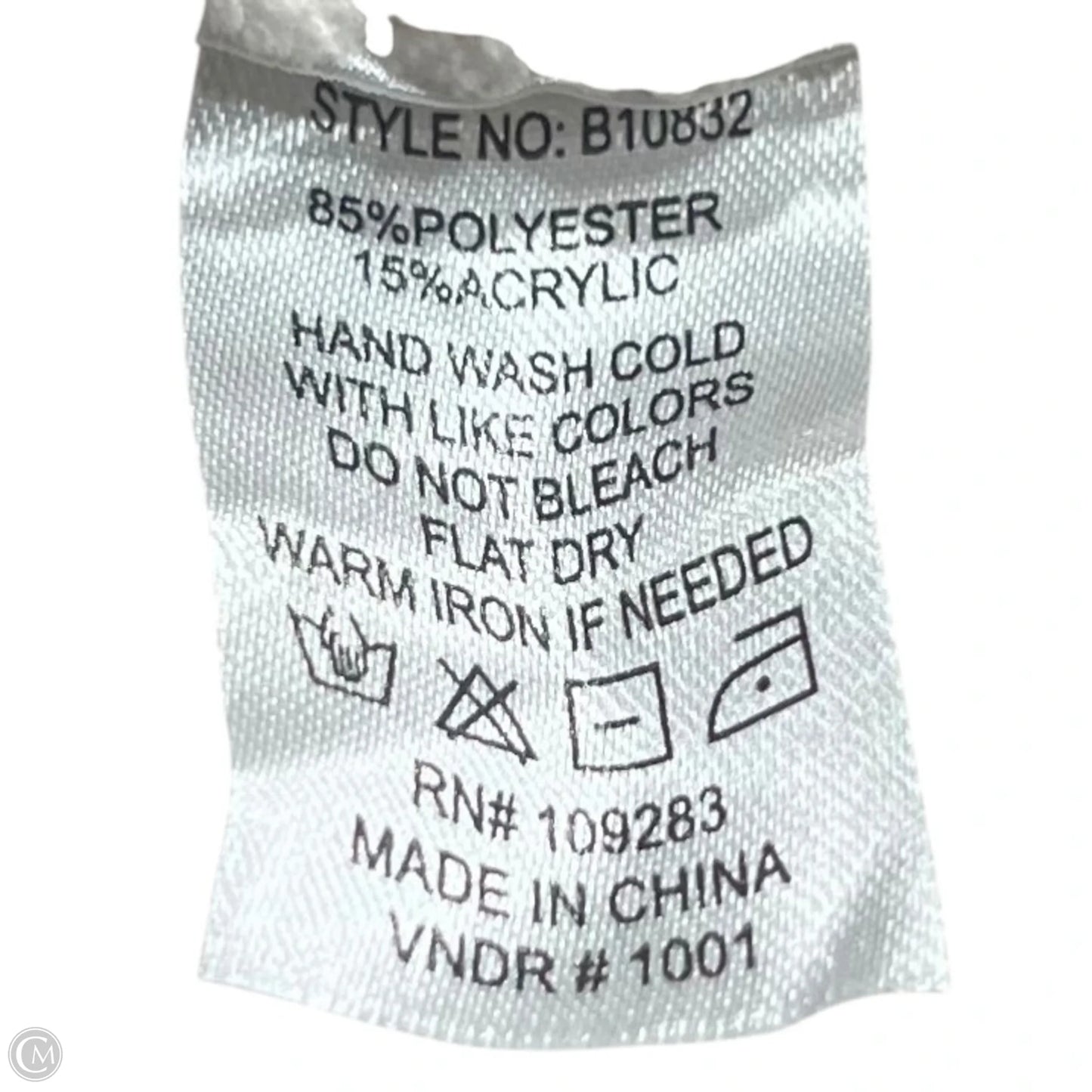 Sweater By Vintage Havana In Black & Cream, Size: M