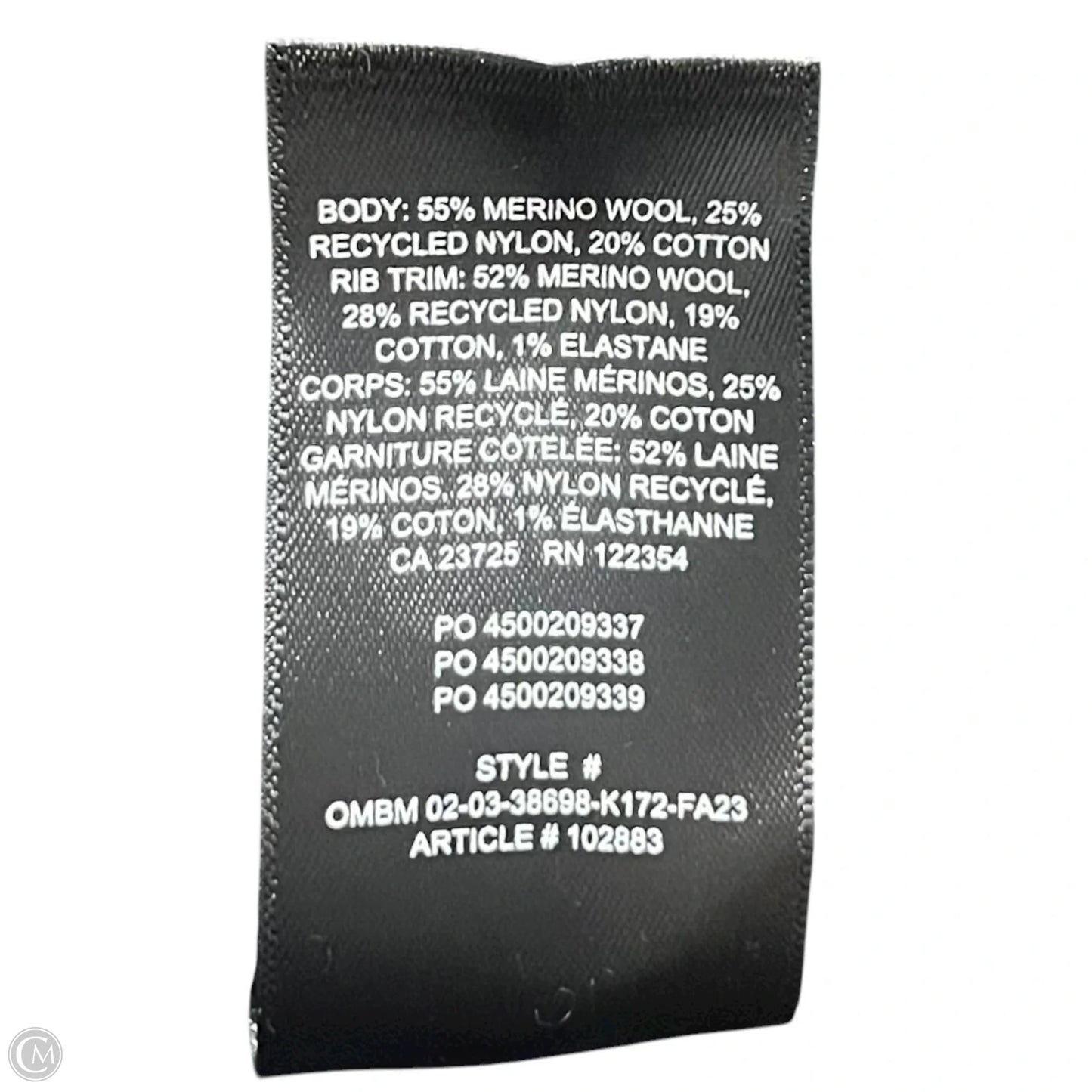 Sweatshirt Collar By Sunday Best In Black, Size: M