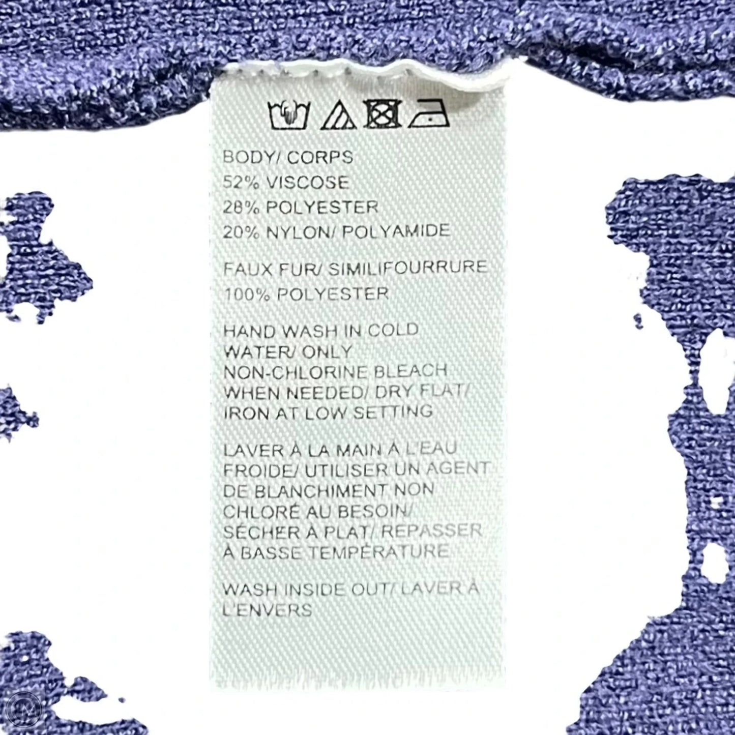 Sweatshirt Collar By Saks Fifth Avenue In Blue, Size: S